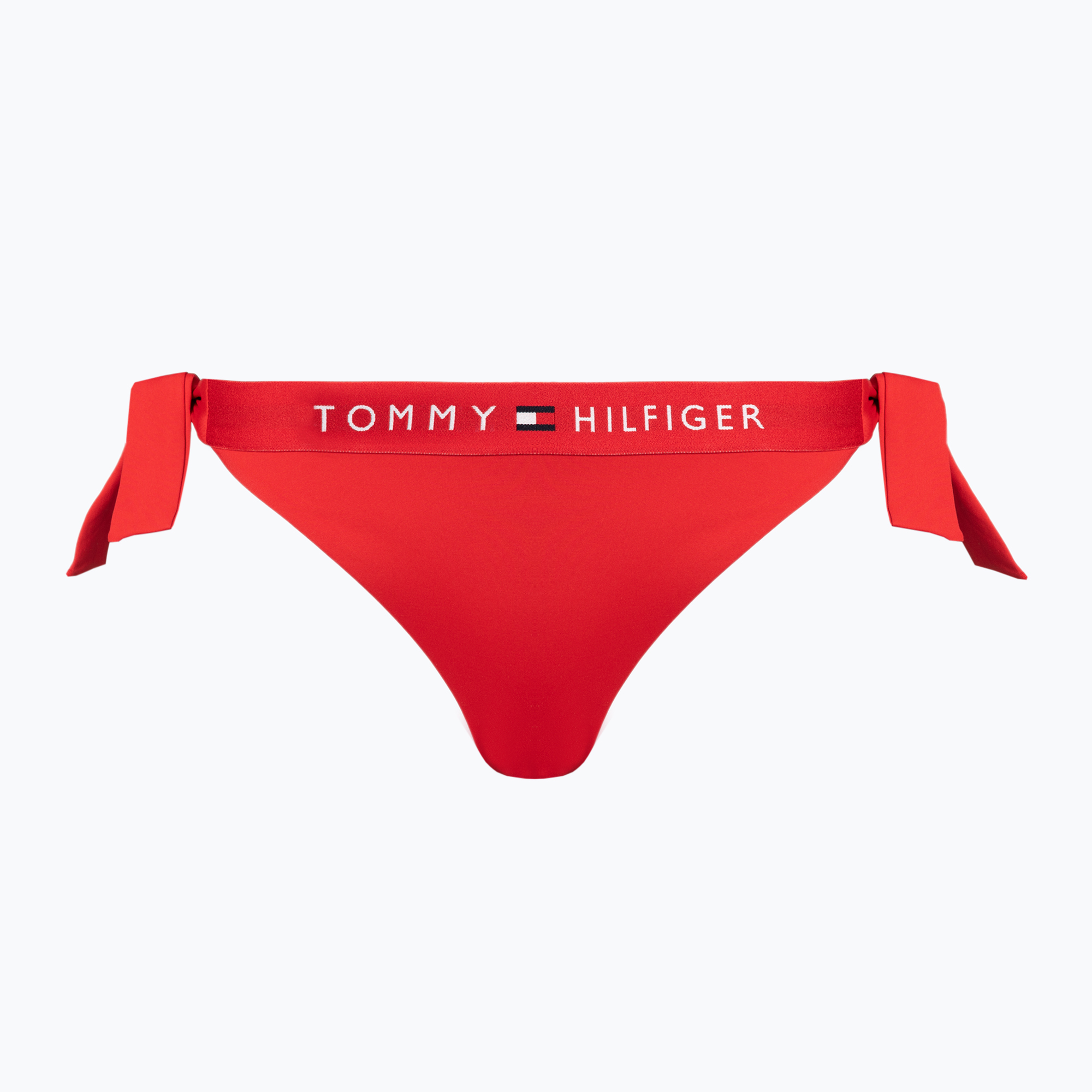 Tommy Hilfiger Side Tie Cheeky costum de baie de jos roșu