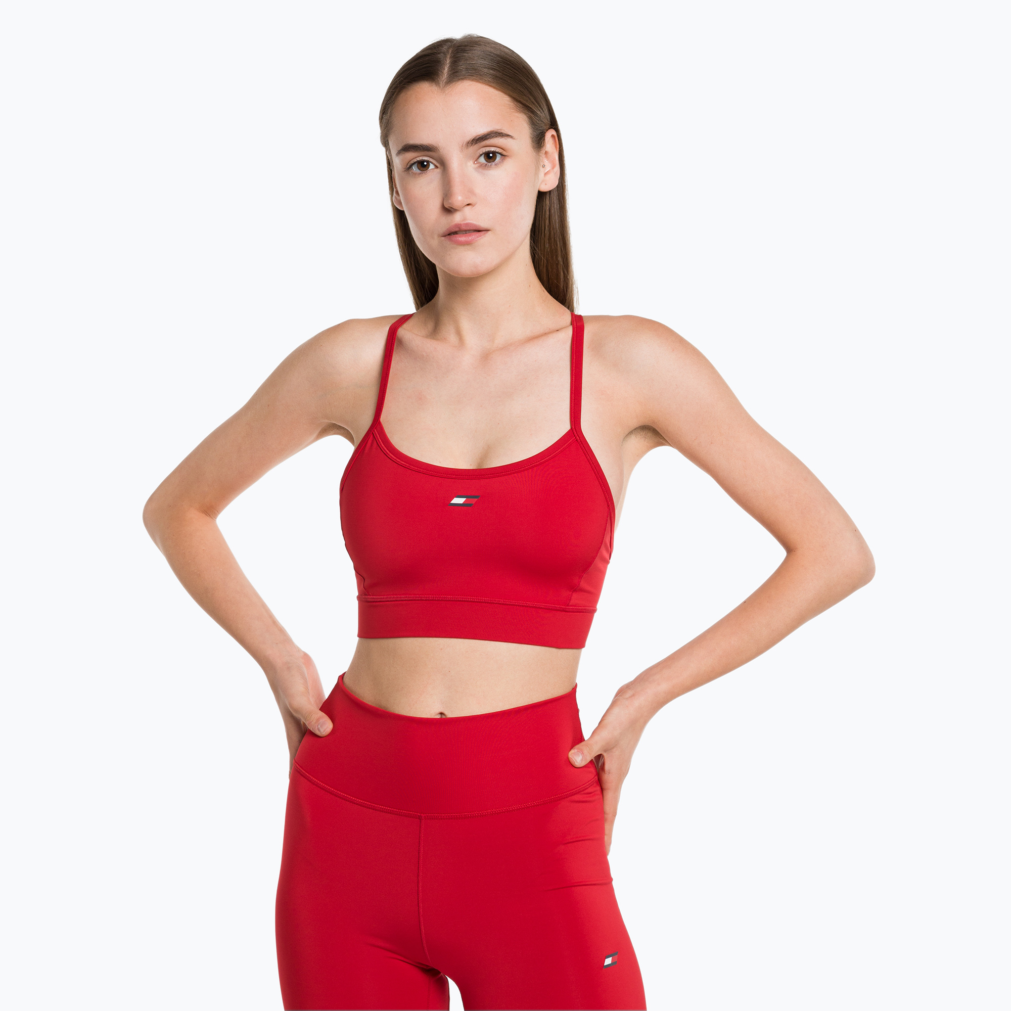 Tommy Hilfiger Essentials Essentials Low Int sutien de fitness roșu (Essentials Low Int S10S101630XLG)