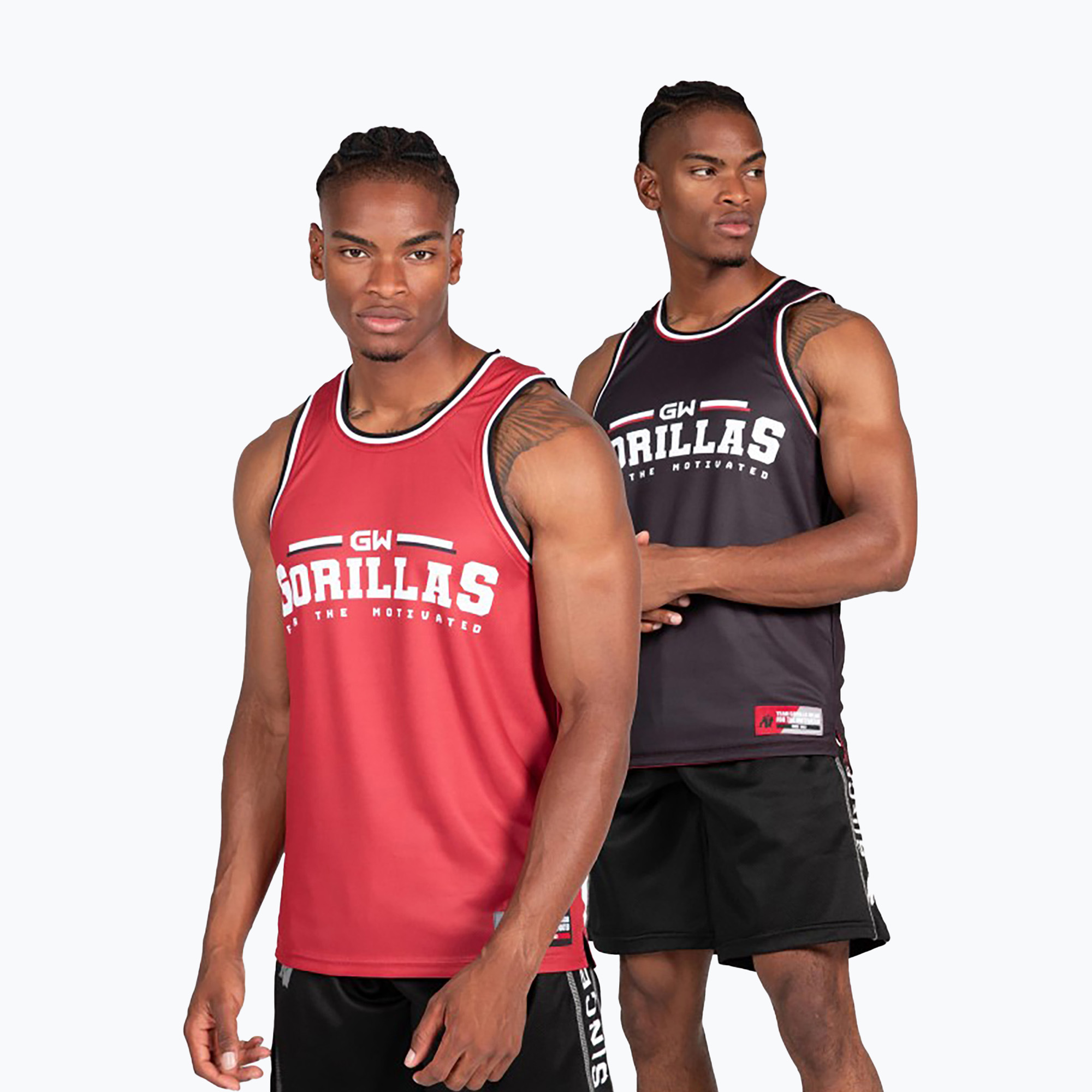 Tank top de antrenament pentru bărbați Gorilla Wear Keene red/black (Keene 9014490505)