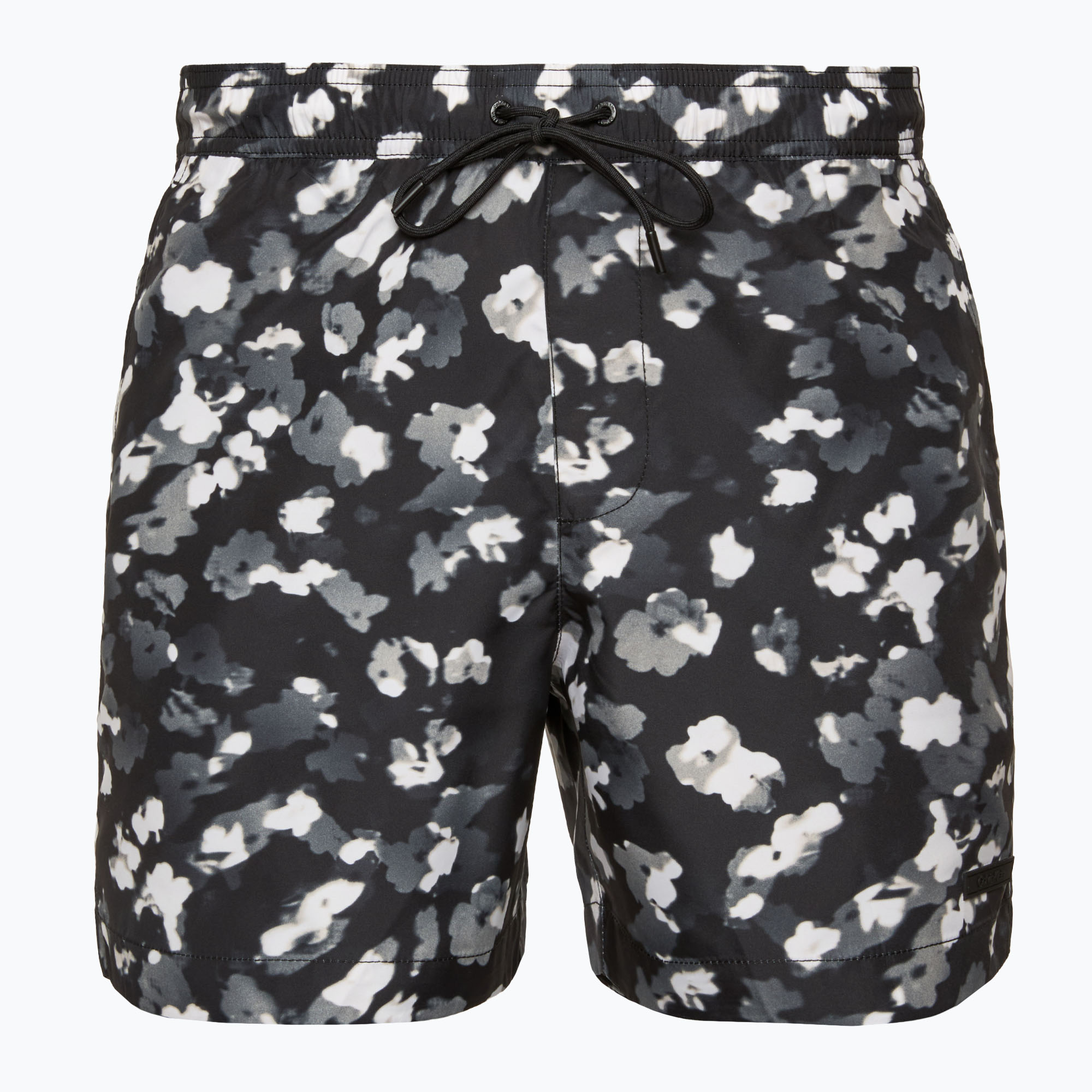 Pantaloni scurți de baie pentru bărbați  Calvin Klein KM0KM01162 Medium Drawstring-Print layered floral black (Medium Drawstring-Print KM0KM011620GJ)