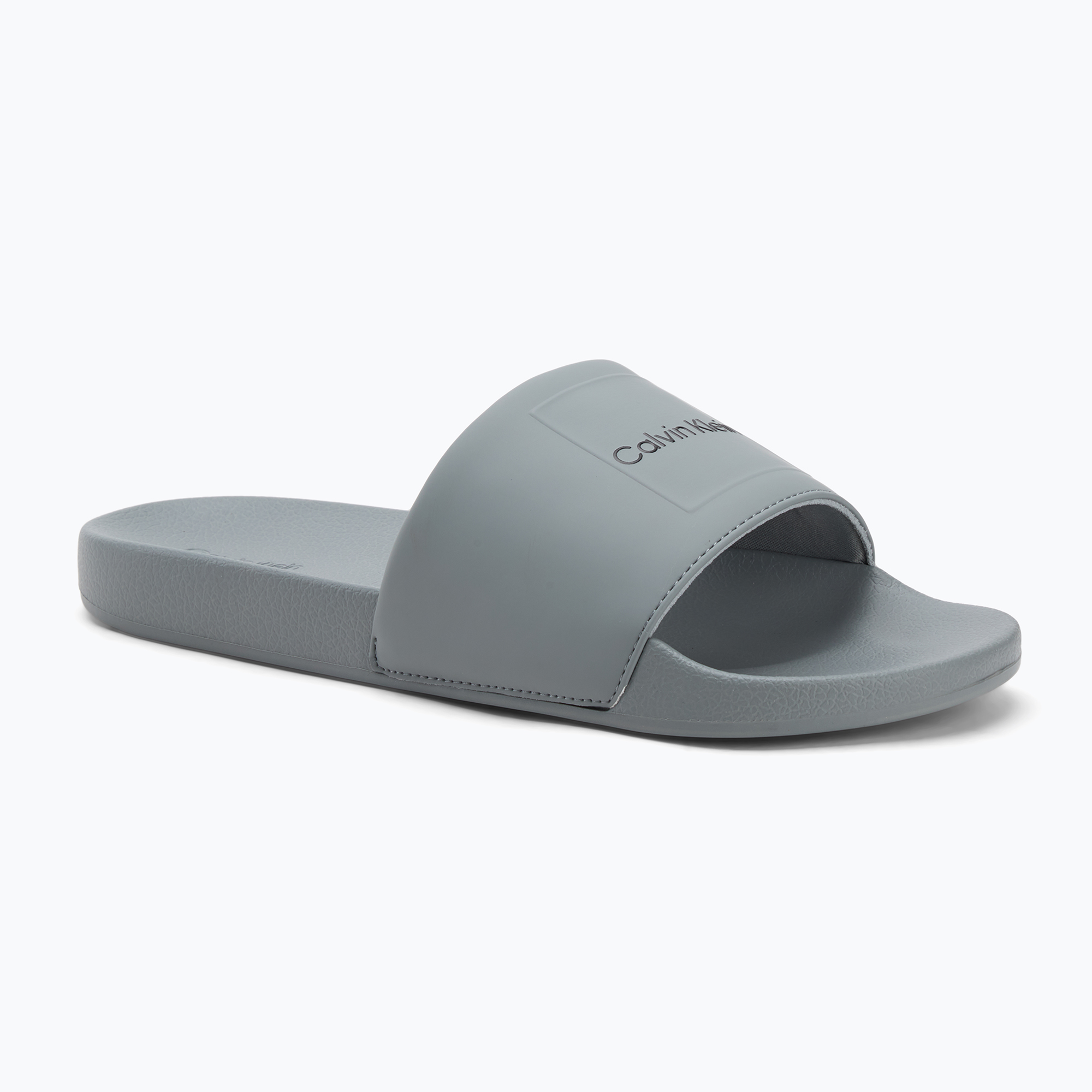 Papuci pentru bărbați Calvin Klein HM0HM01754 Pool Slide Ck Square granite road (Pool Slide Ck Square HM0HM01754PDQ)
