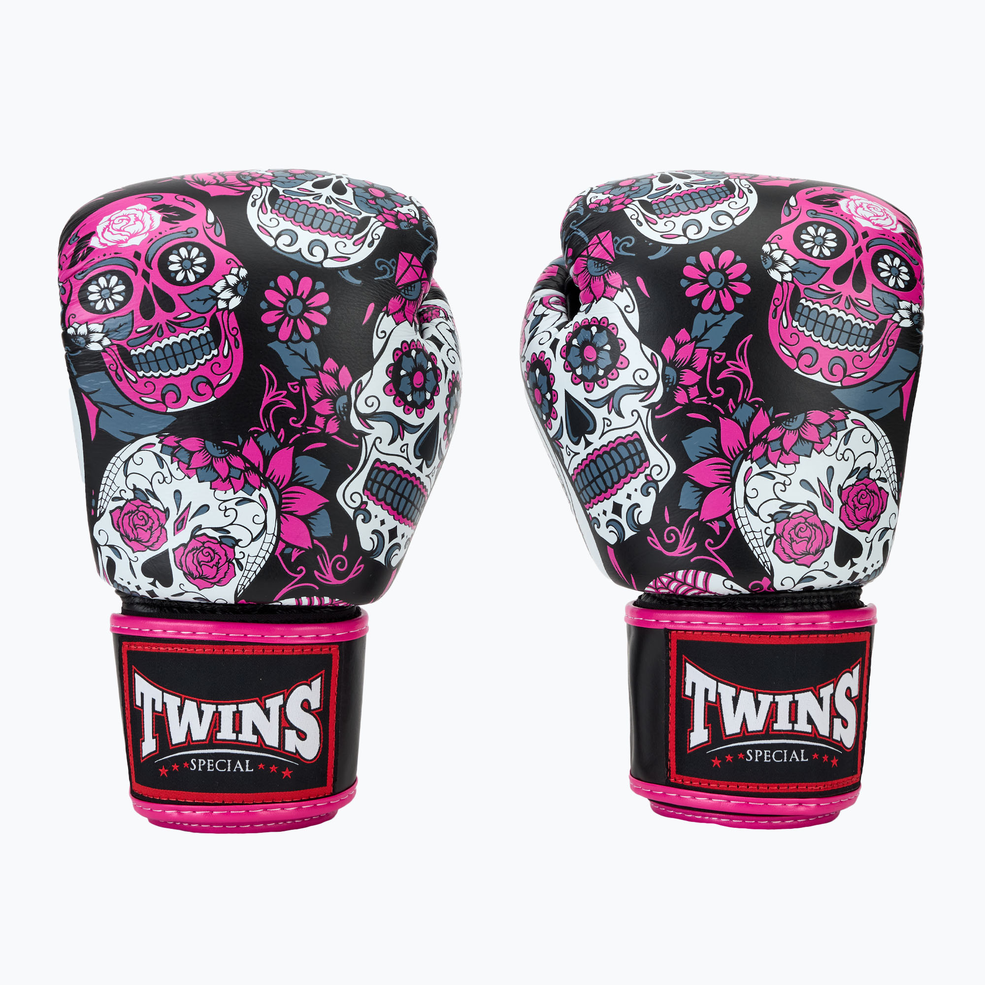 Mănuși de box Twins Special Fancy FBGVL3-53 Skull pink/black (Fancy FBGVL3-53-PK Skull)