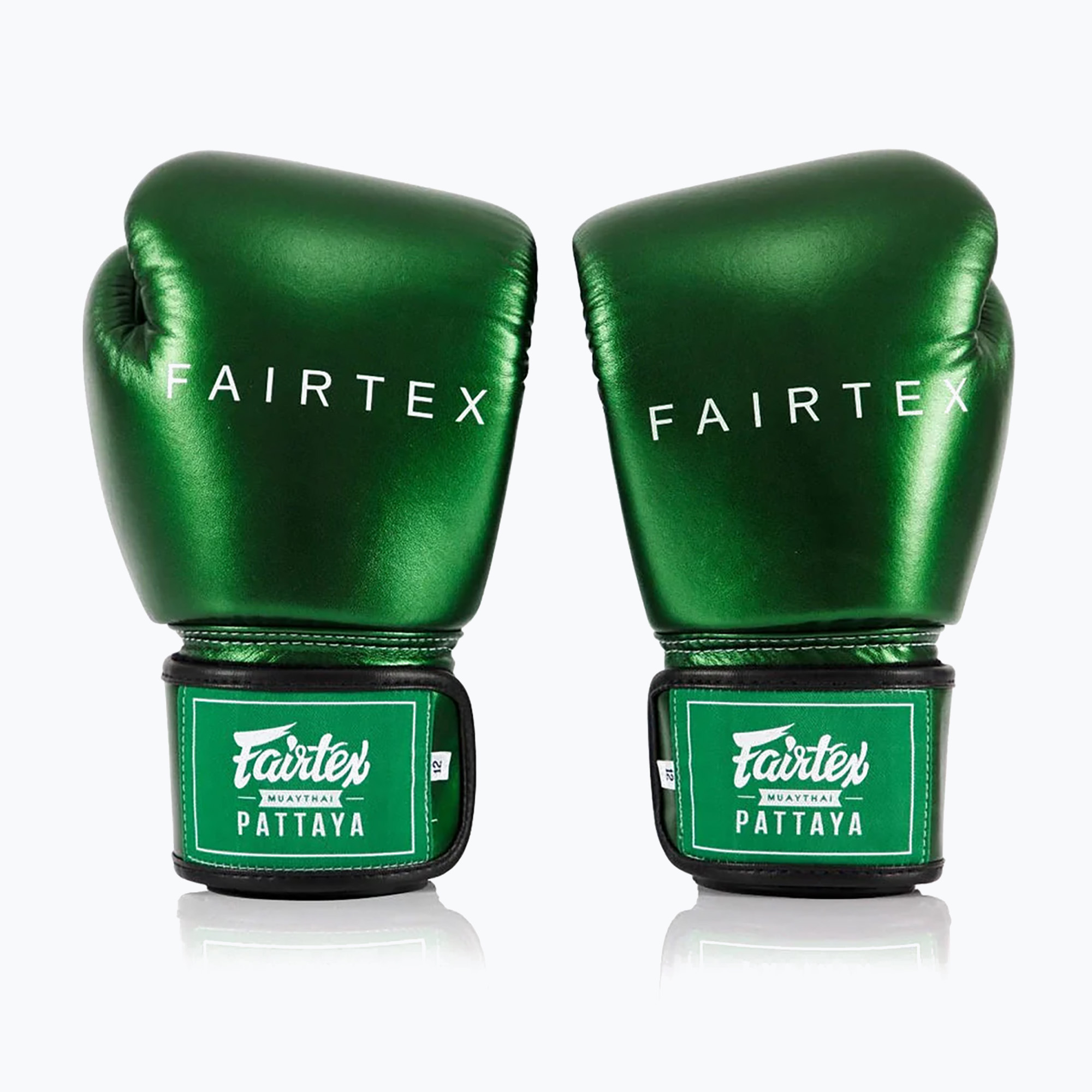 Mănuși de box Fairtex Metallic Boxing green (Metallic Boxing BGV22-GN)