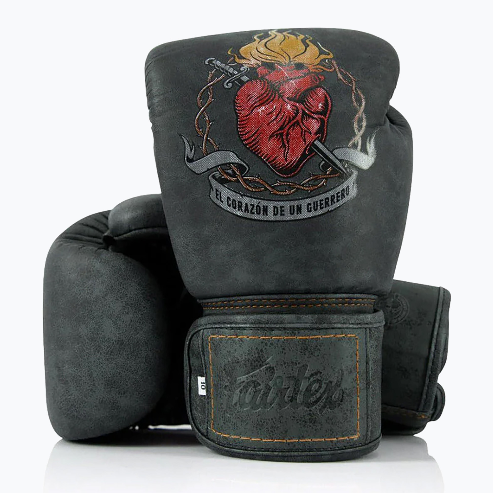 Fairtex X Tom Atencio Mănuși de box Inima cărbunelui de box Warrior (Tom Atencio Boxing The Heart of Warrior BGV-PTHOW)