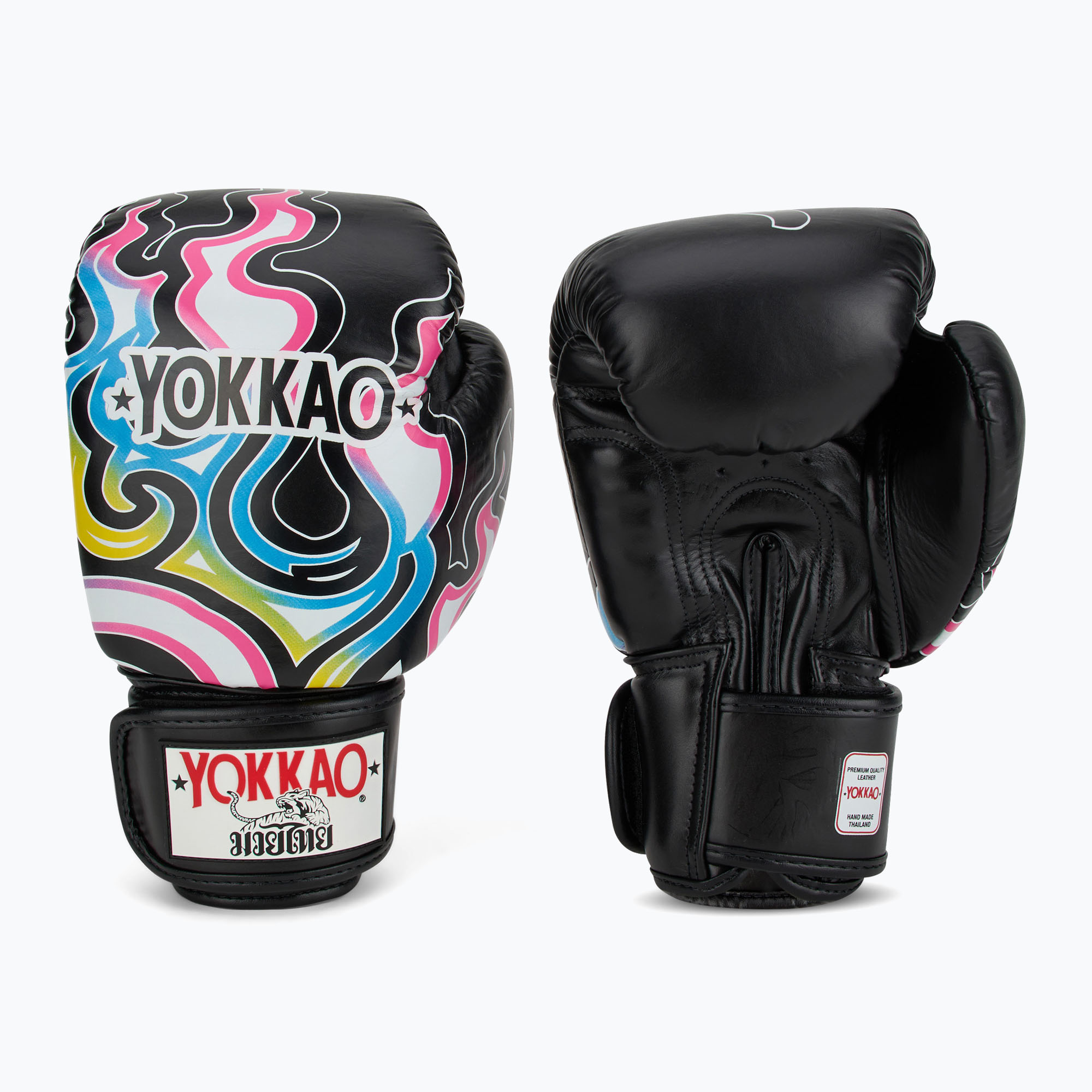 Mănuși de box pentru bărbați YOKKAO Flames black