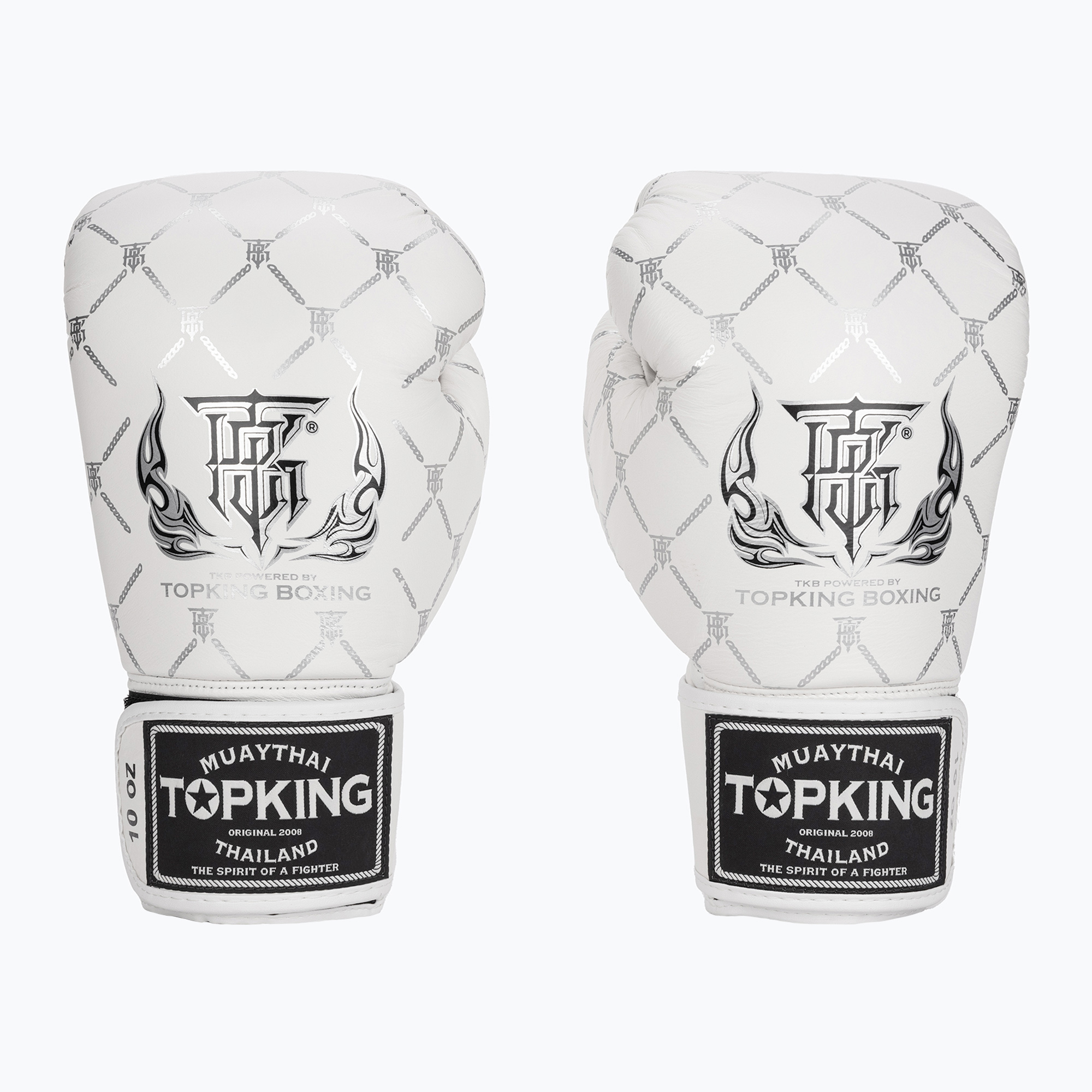 Mănuși de box Top King Boxing Chain white/silver