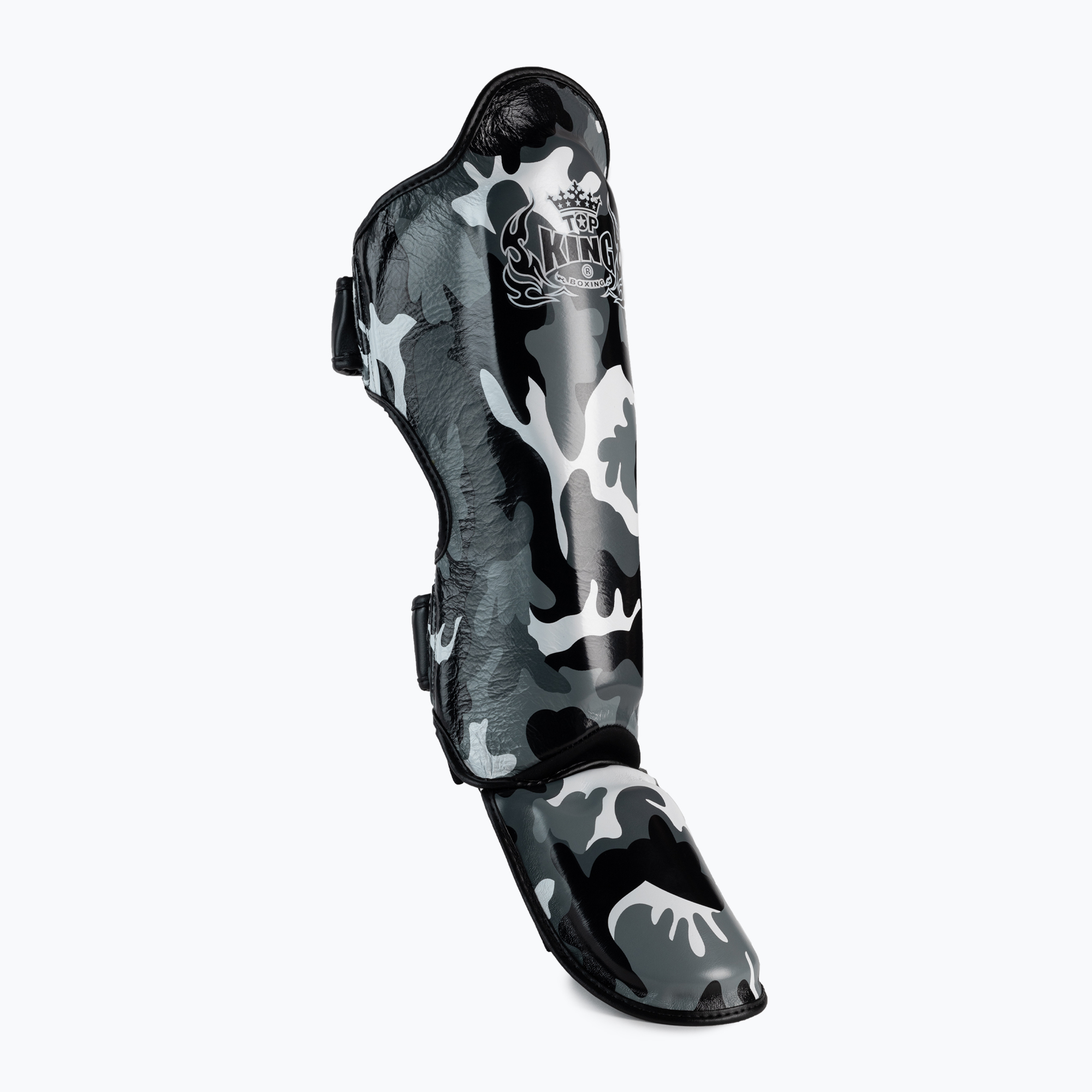 Top King Empower Empower Camuflaj gri pentru tibia și piciorul de protecție TKSGEM-03-GY-L