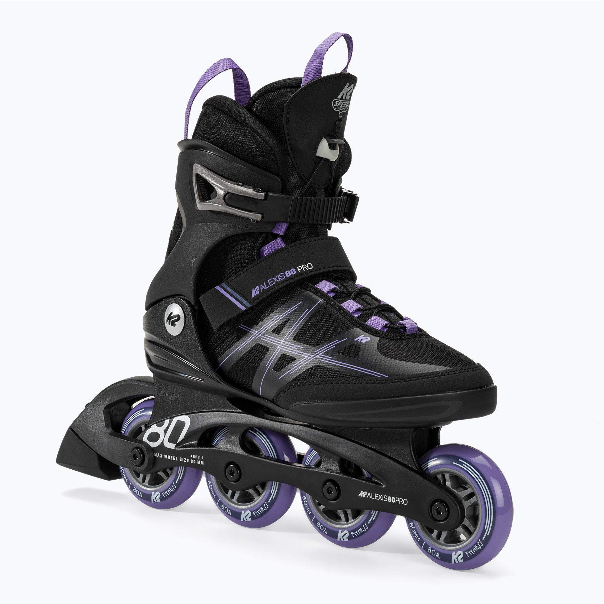Role pentru femei K2 Alexis 80 Pro black/lavendar (Alexis 80 Pro 30G0213/11)