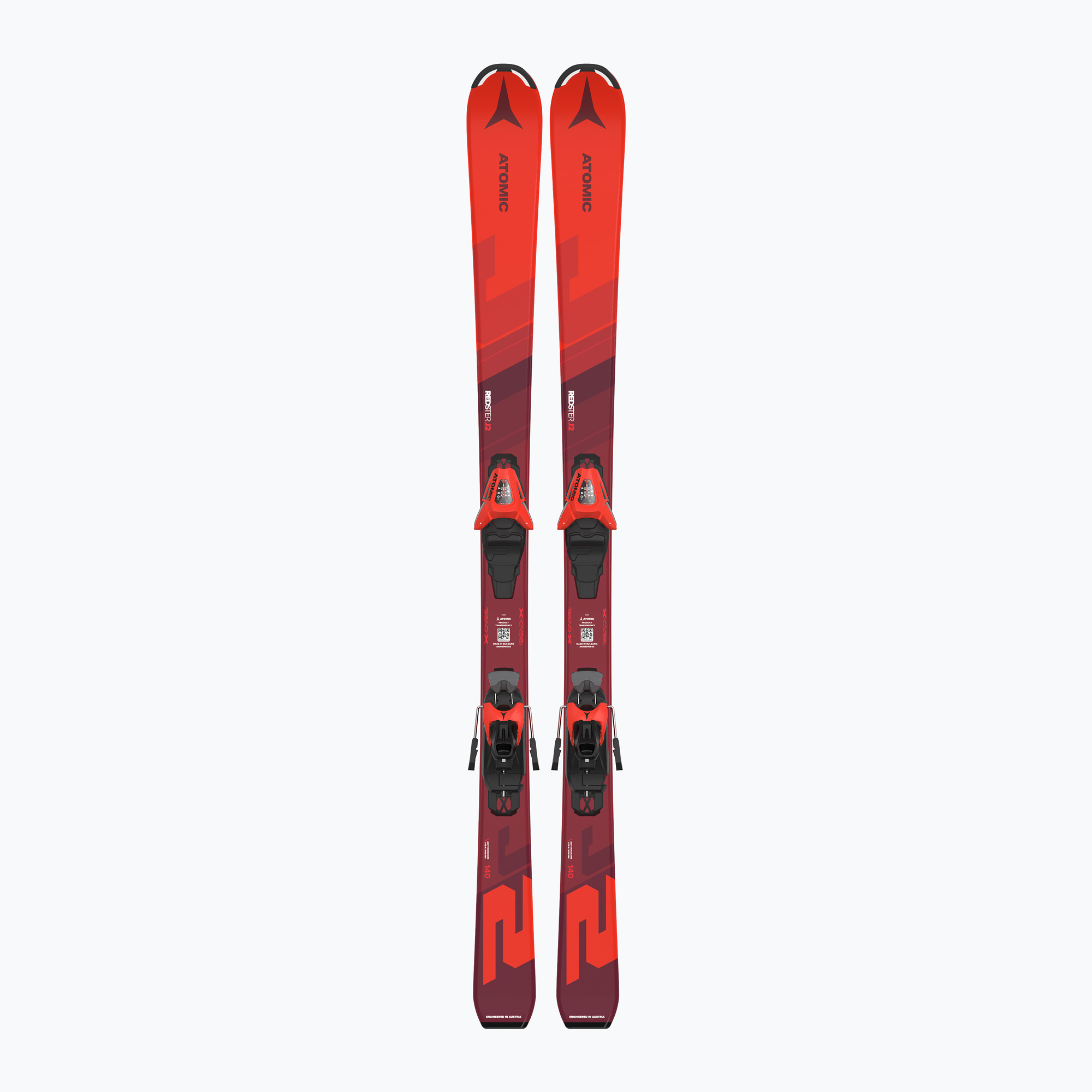 Schiuri de coborâre pentru copii Atomic Redster J2 JTM + legături C5 GW red