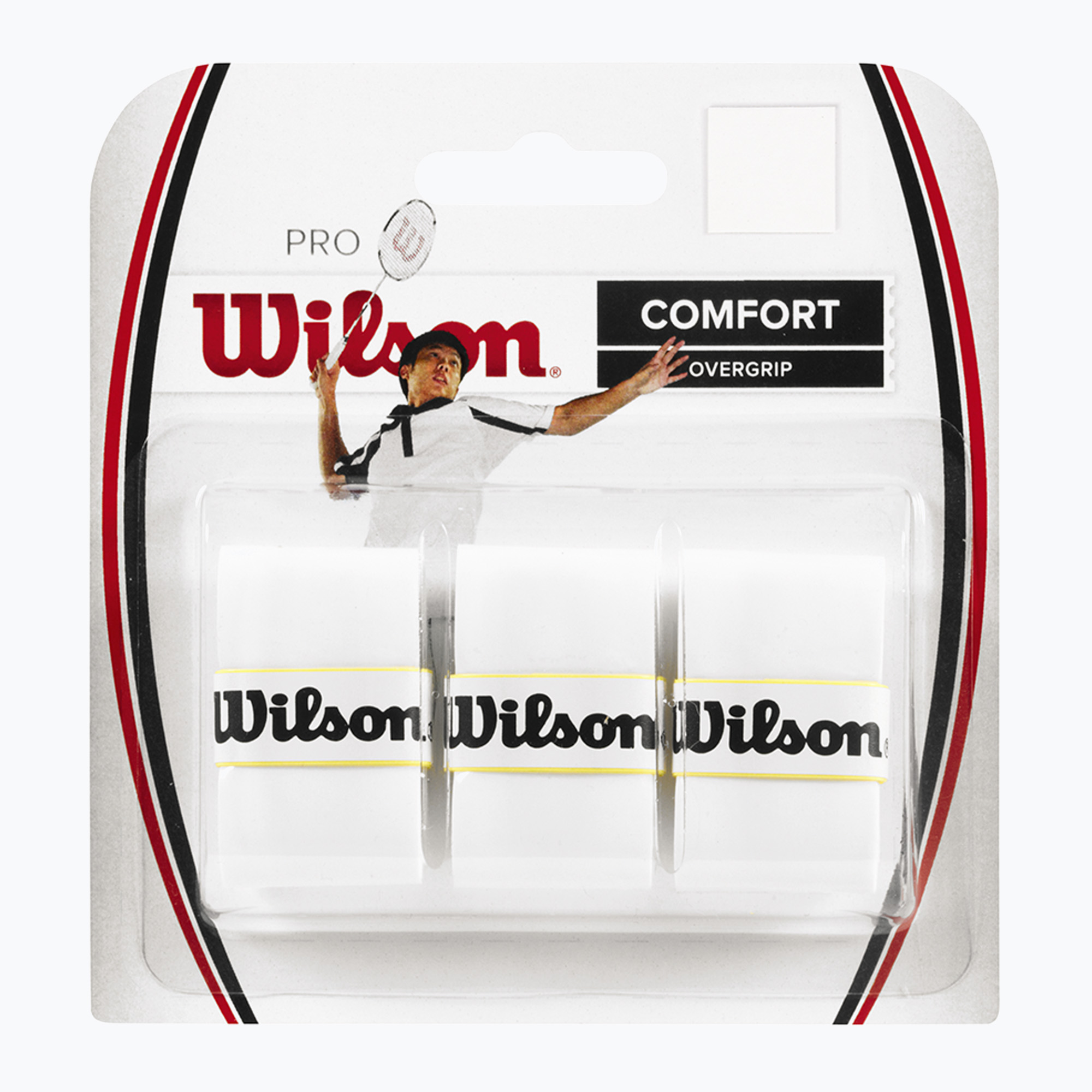 Învelitori pentru rachete de badminton Wilson Pro Overgrip 3 szt. white