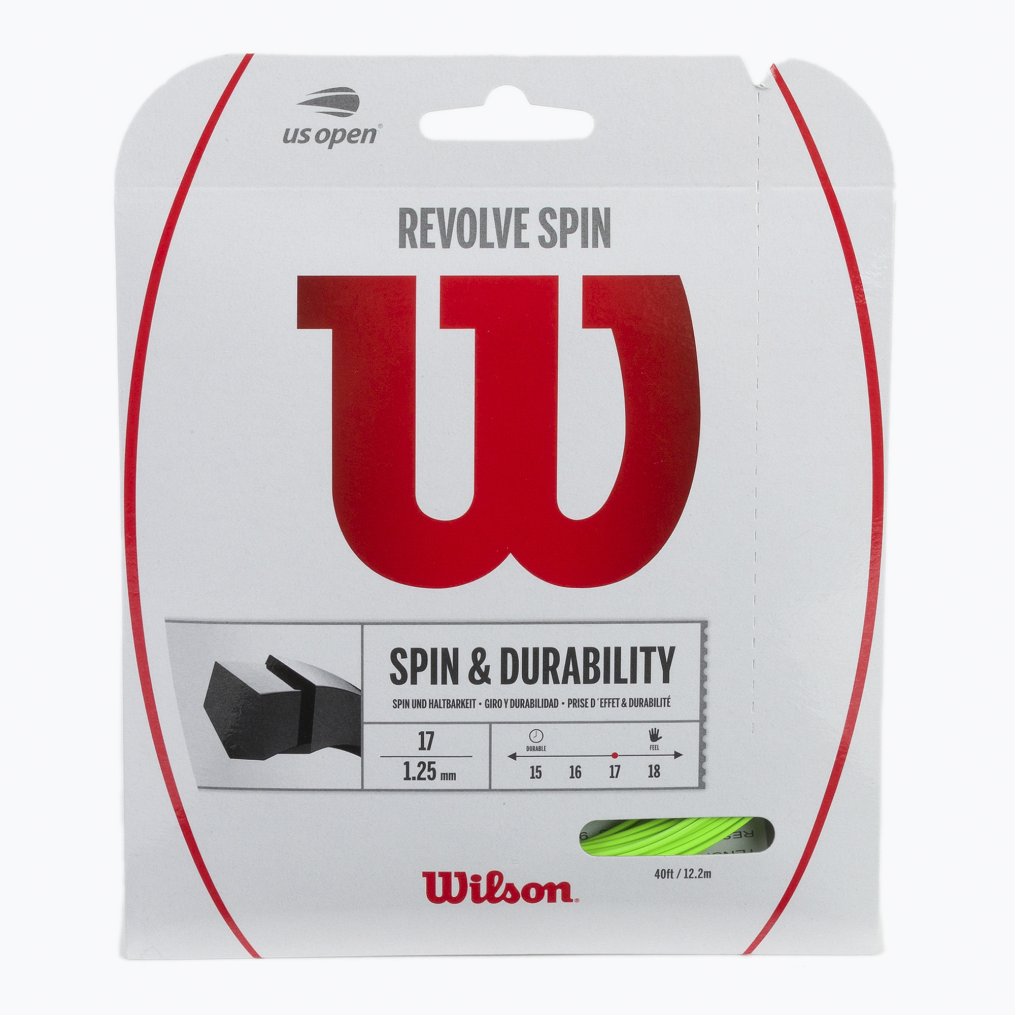 Coardă de tenis Wilson Revolve Spin 17 Set gri WRZ956900+ (Revolve Spin 17 Set WRZ956900+)