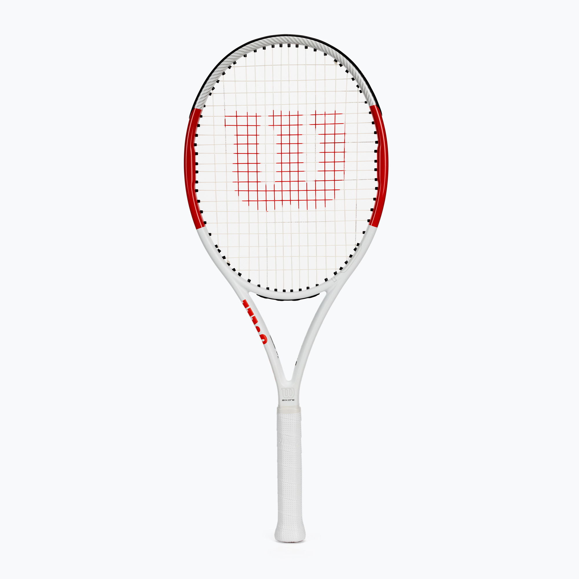 Rachetă de tenis Wilson Six.One Lite 102 CVR roșu și alb WRT73660U (Six.One Lite 102 WRT73660U)