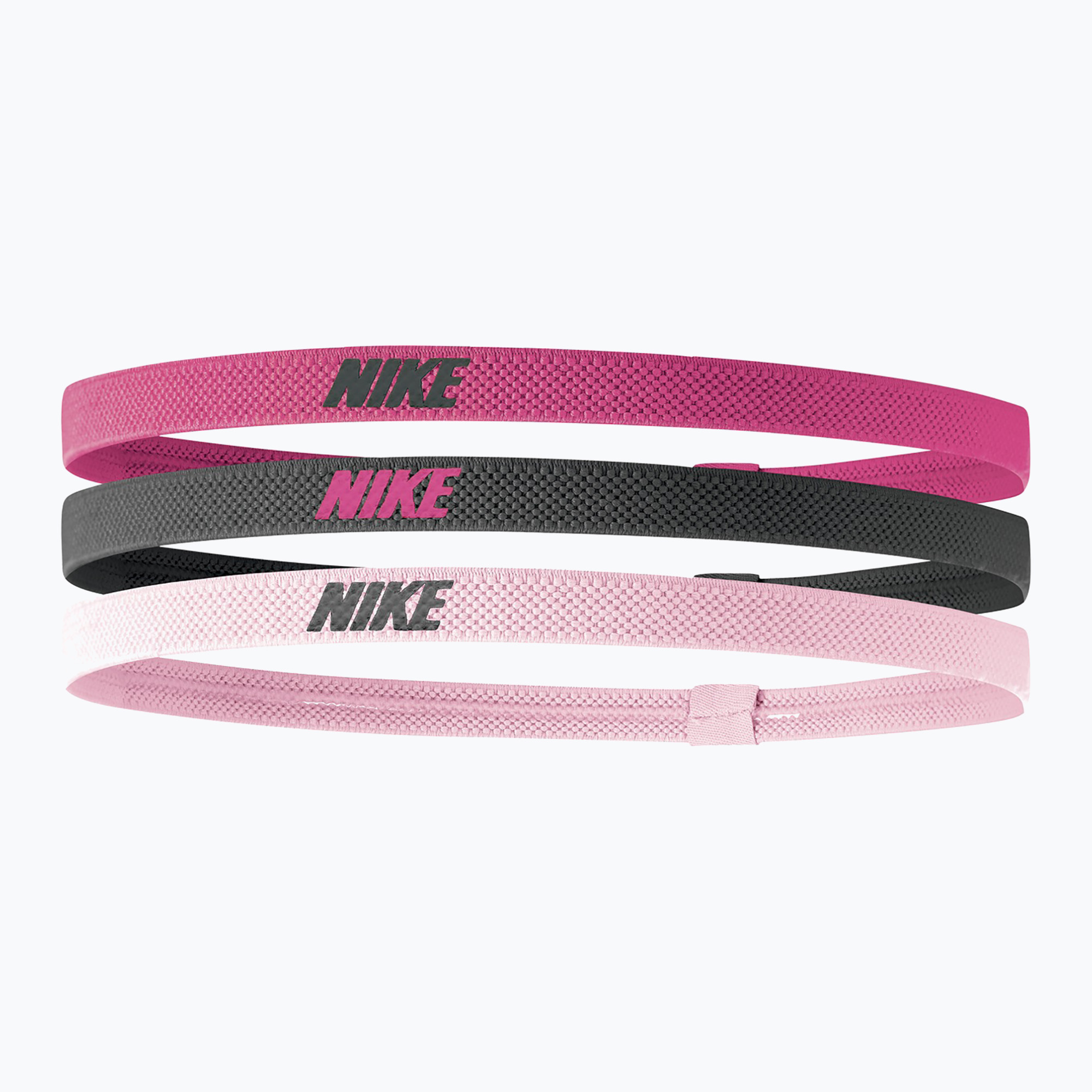 Bentiță Nike Elastic Headbands 2.0 3 szt. spark/gridiron/pink glaze