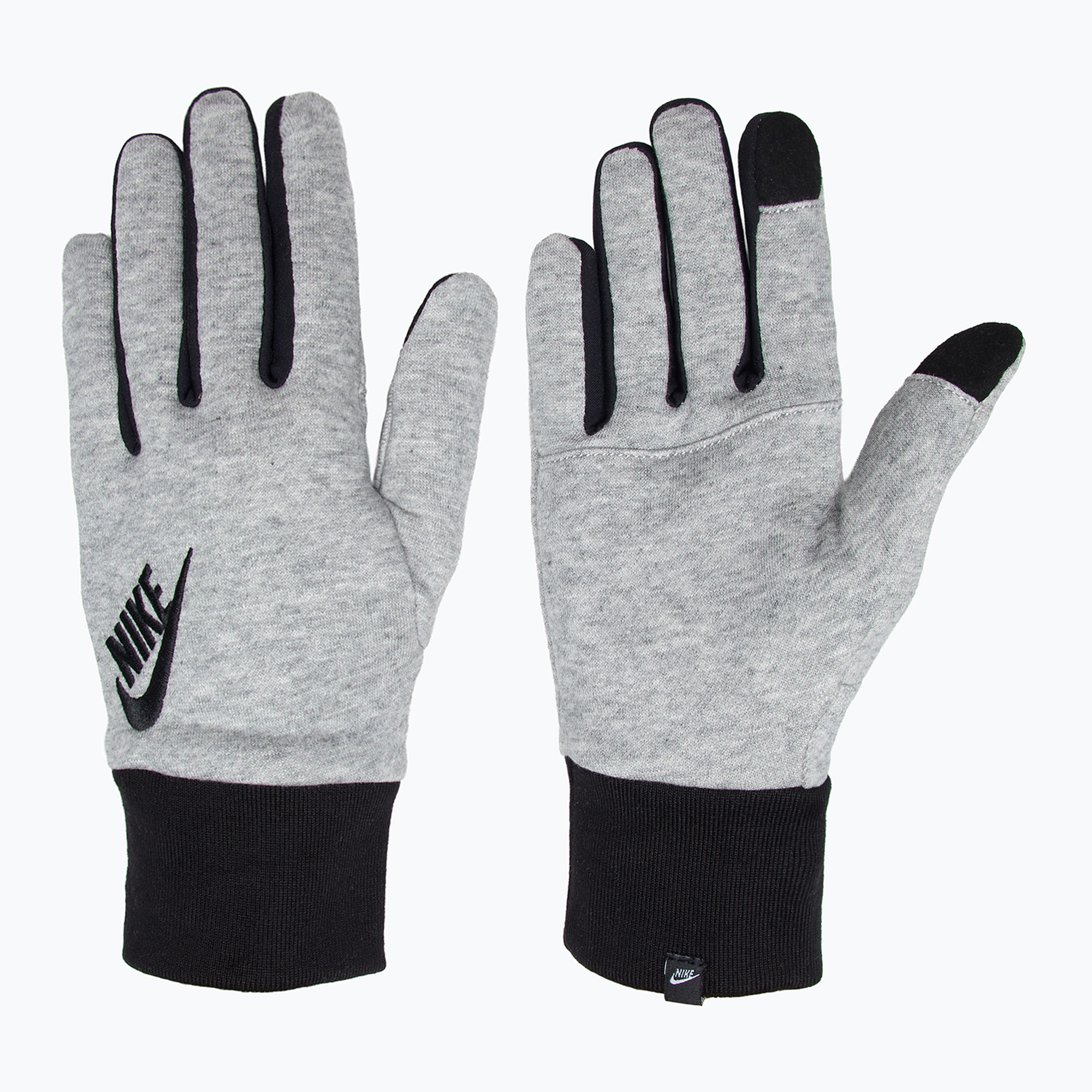 Mănuși de alergare pentru bărbați  Nike Club Fleece 2.0 grey heather/black/black (Club Fleece 2.0 N1007163-096)