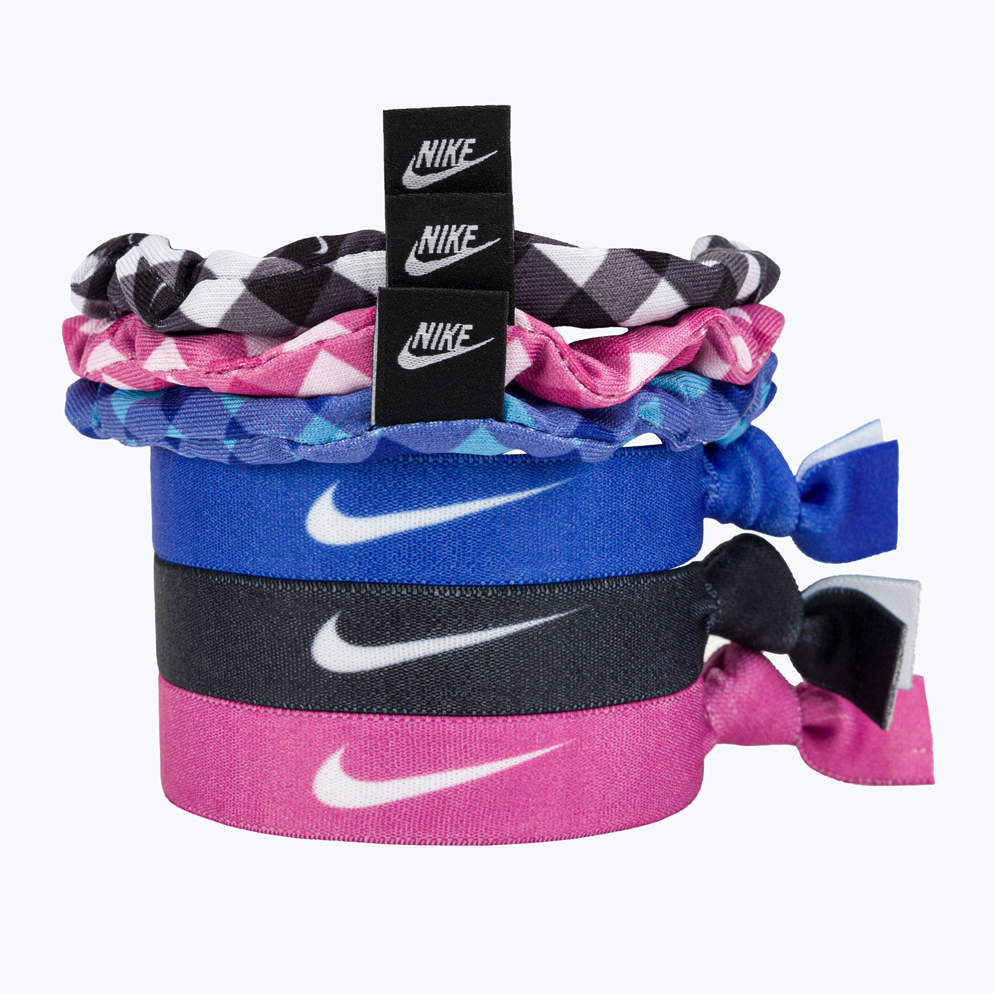 Benzi de păr Nike Mixed Hairbands 6 buc. cu husă elastice de păr colorate 6 buc. N1003666-029