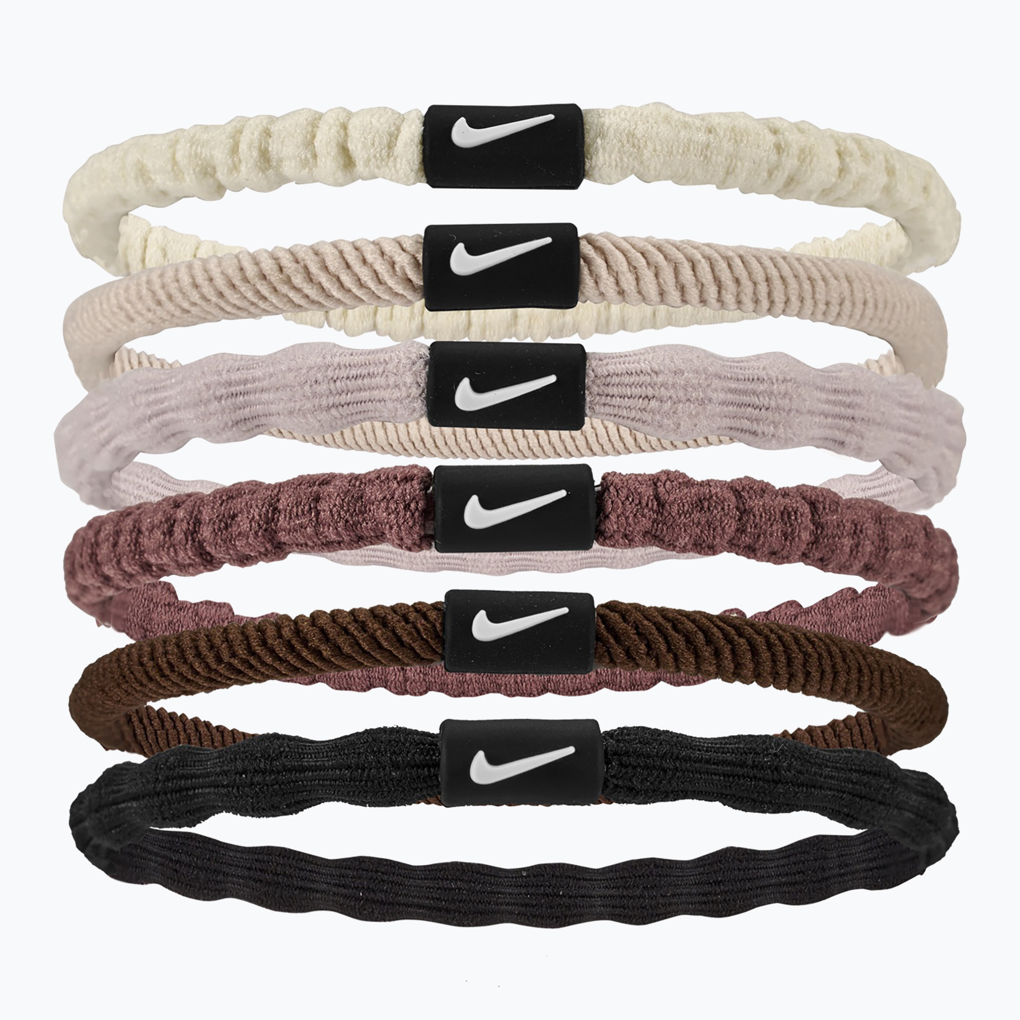 Elastice pentru păr Nike Flex Hair Tie 6 szt. sail/lt orewood brn/white (Flex Hair Tie N1009194-140)