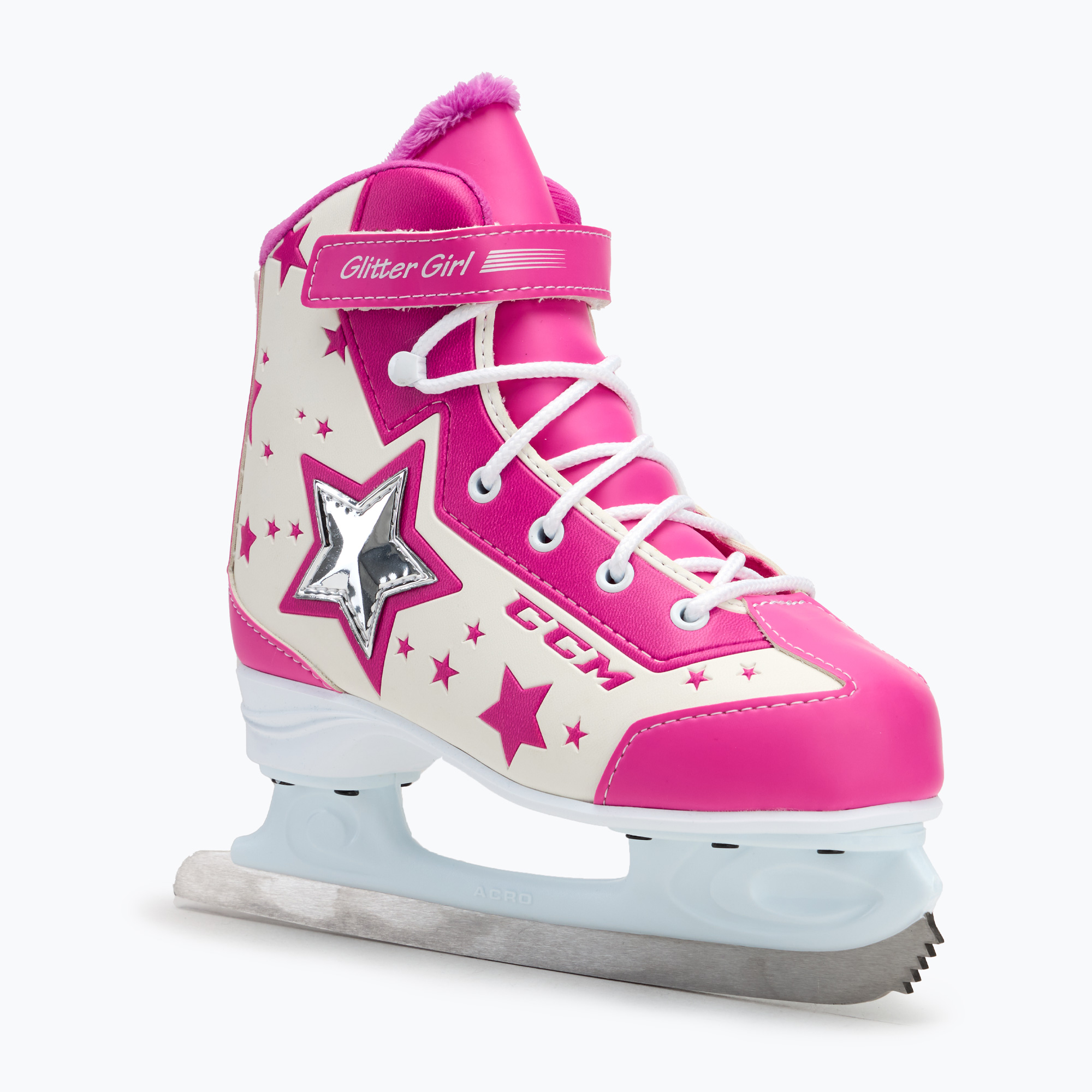 Patine pentru copii CCM Glitter Girl white/pink