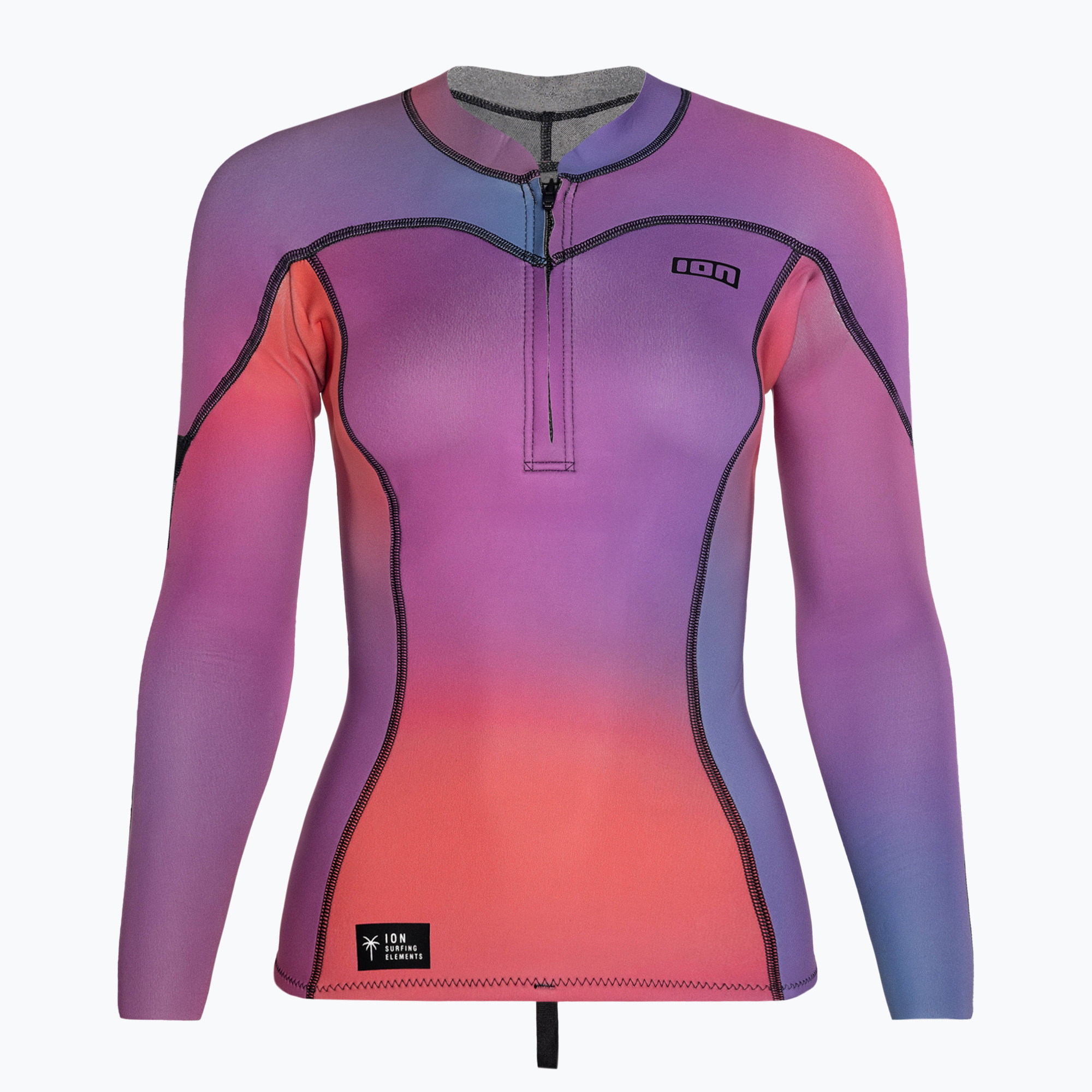 Tricou de înot pentru femei ION Neo Zip Top 1.5 violet/roz 48233-4222