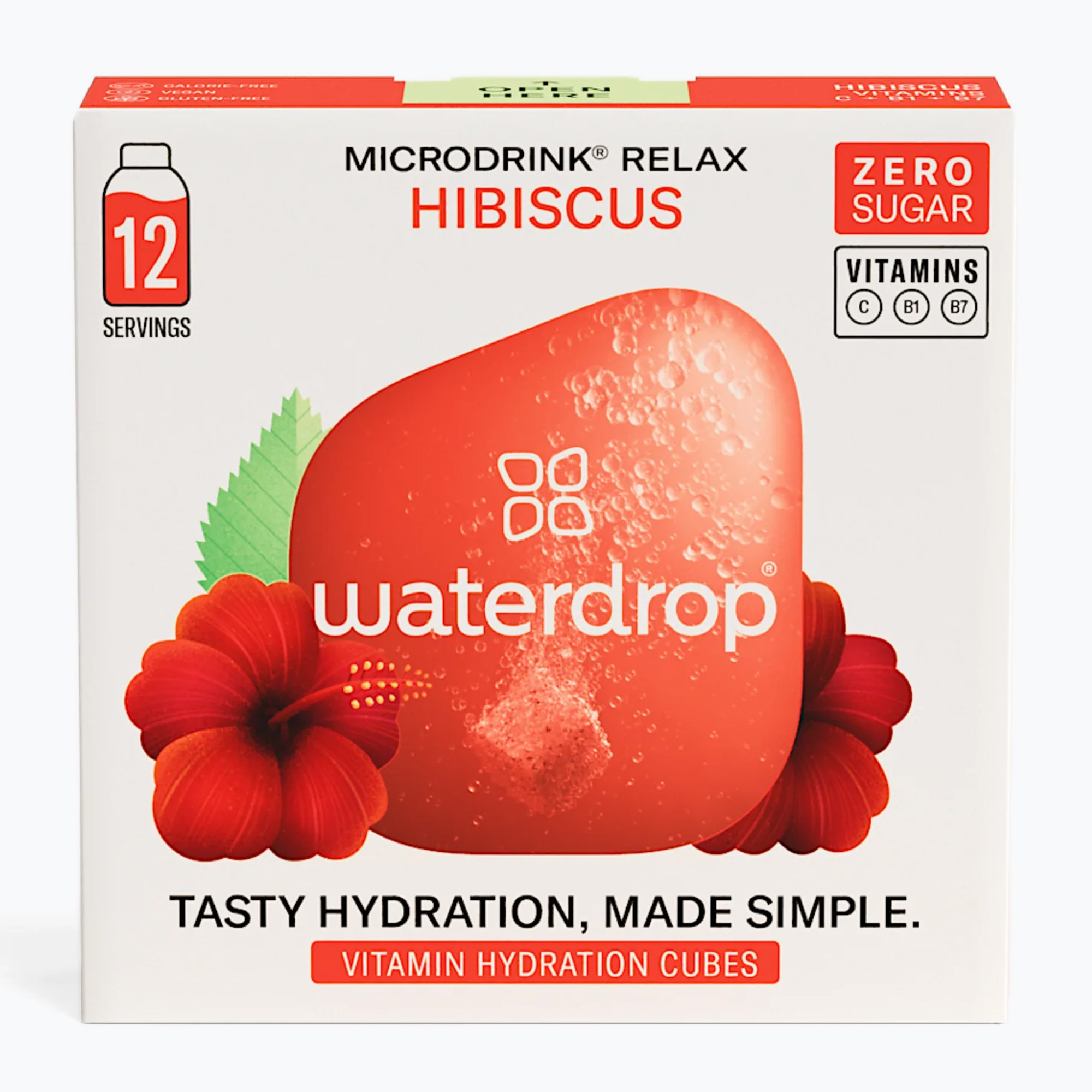 Băutură izotonică waterdrop Microdrink Relax 12 kostek hibiscus acerola (Microdrink Relax MICRORELAX)