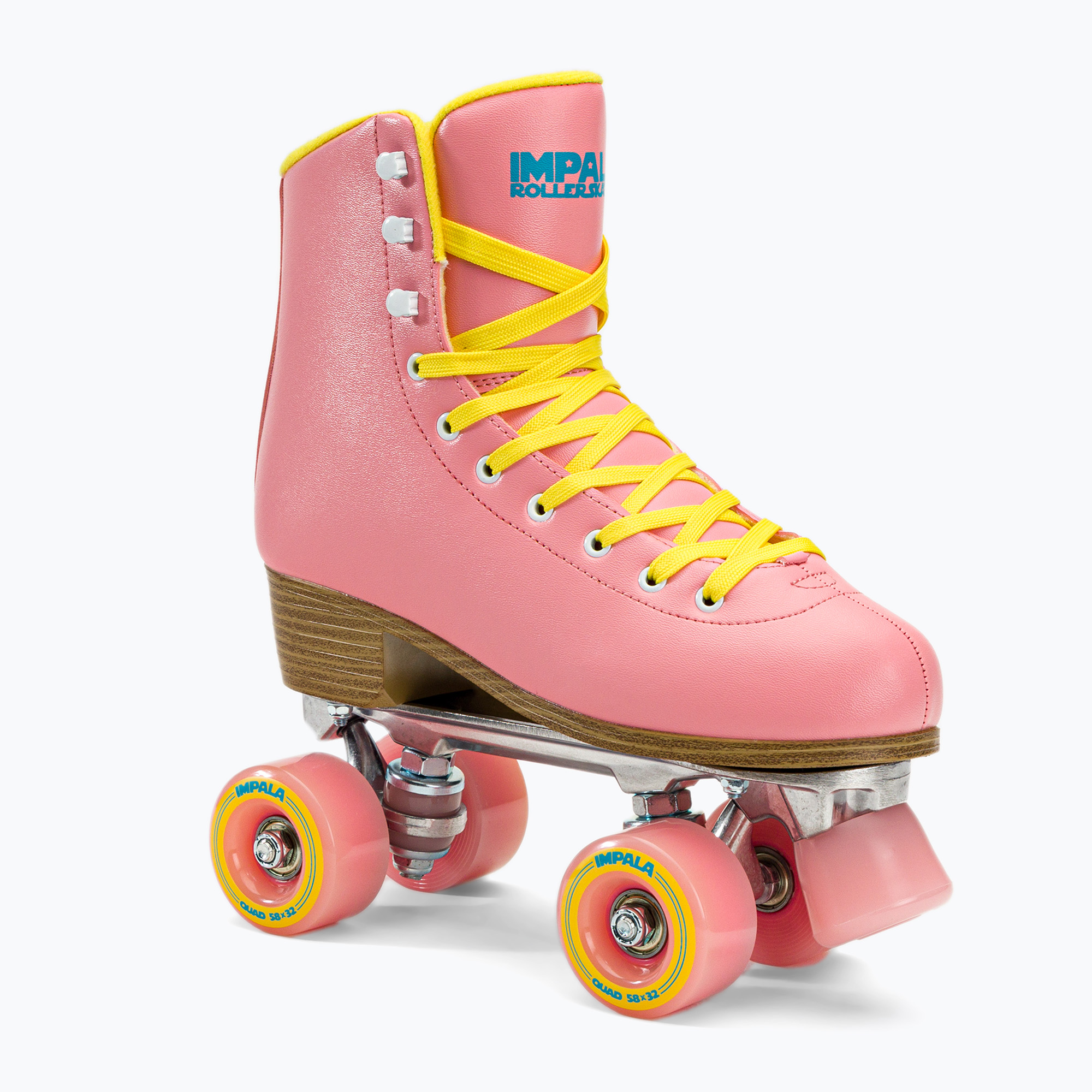 Patine cu rotile pentru femei IMPALA Quad Skate roz-galbene