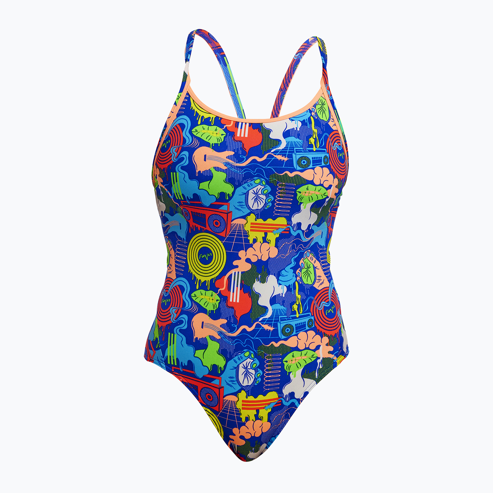 Costum de înot dintr-o piesă pentru femei  Funkita Diamond Back One Piece blues baby