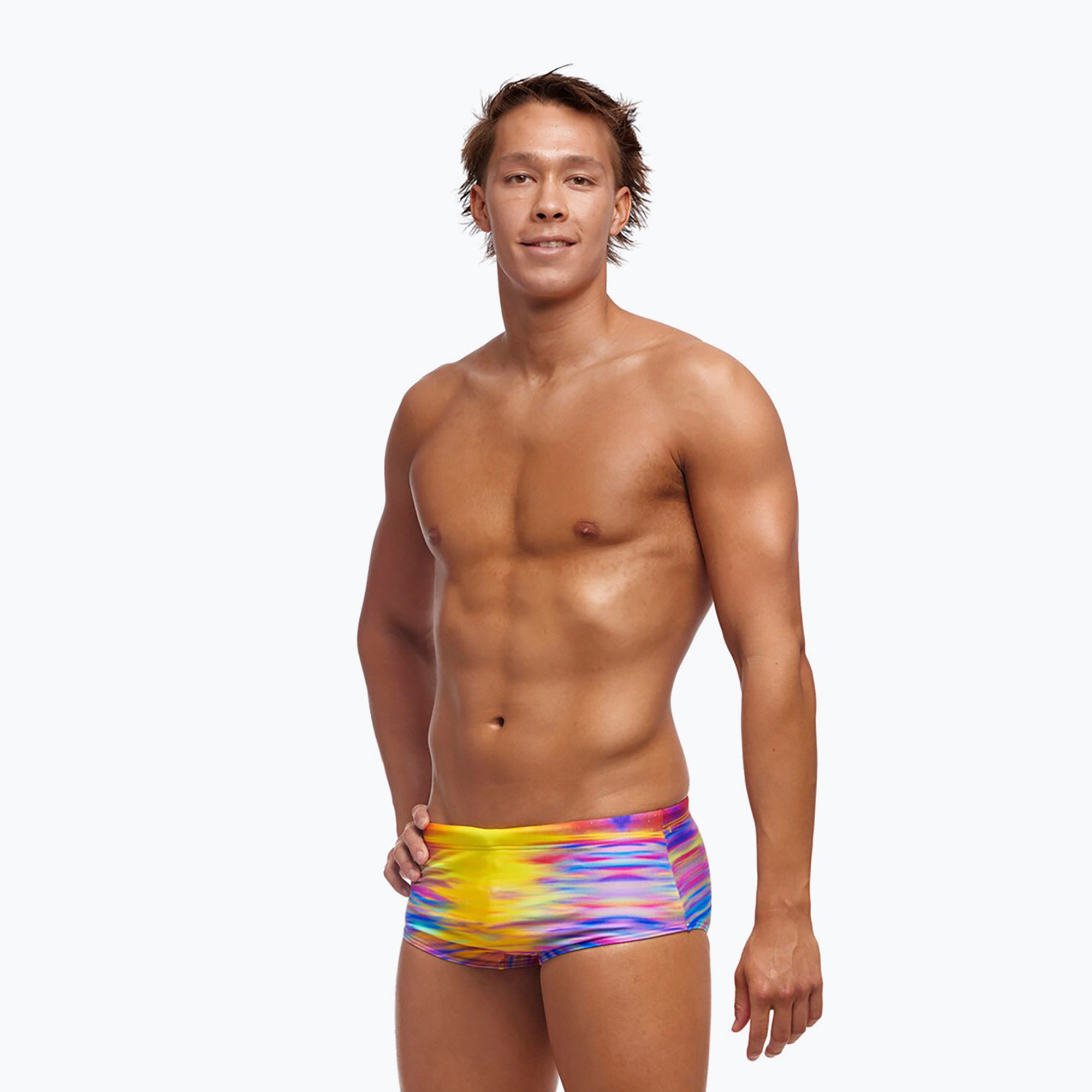 Boxeri de înot pentru bărbați Funky Trunks Sidewinder Trunks darkinjung sunset (Sidewinder Trunks FTS015M7200230)