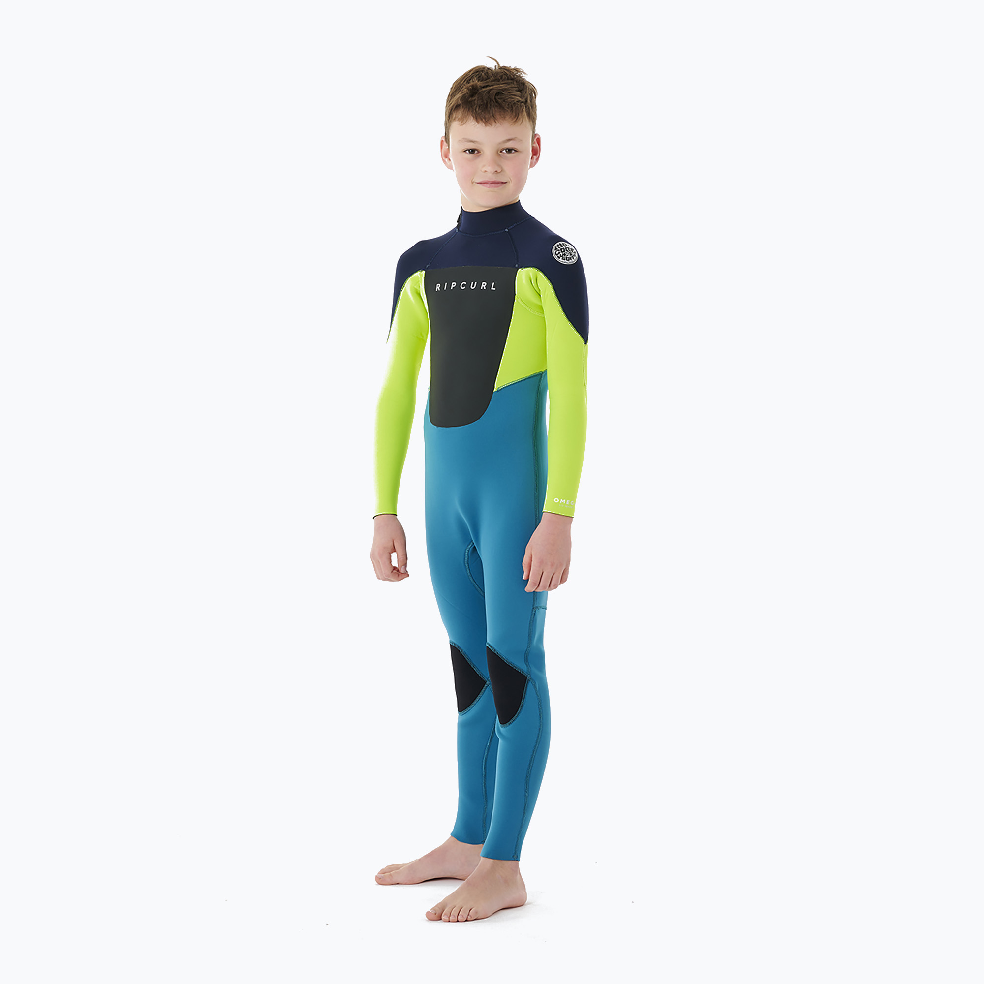 Costum de înot pentru copii Rip Curl Omega 3/2GB B/Zip 49 albastru-bleumarin 114BFS (Omega 3/2 mm Back Zip 114BFS)