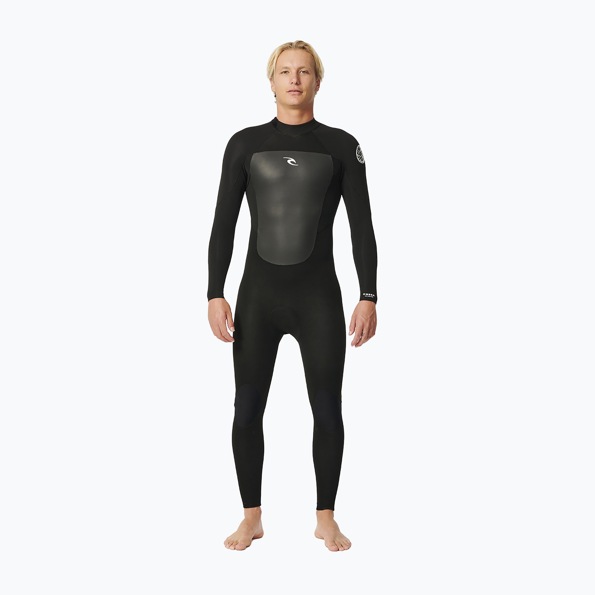 Rip Curl Omega 4/3 mm GB BZ Steamer costum de neopren pentru bărbați negru (Omega 4/3 mm Back Zip 15HMFS90)
