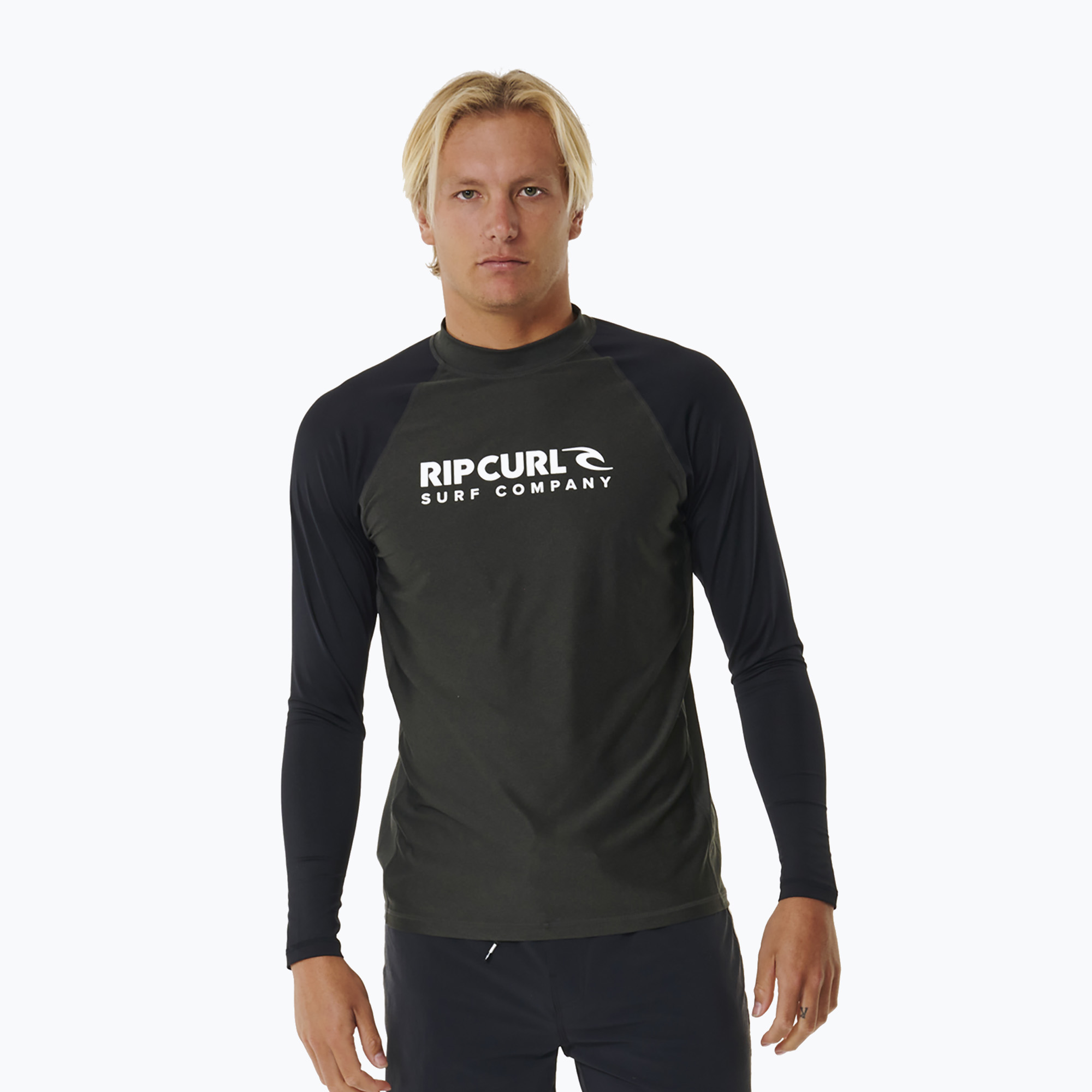 Longsleeve de înot pentru bărbați Rip Curl Shock UPF black marle (Shock UPF 146MRV)