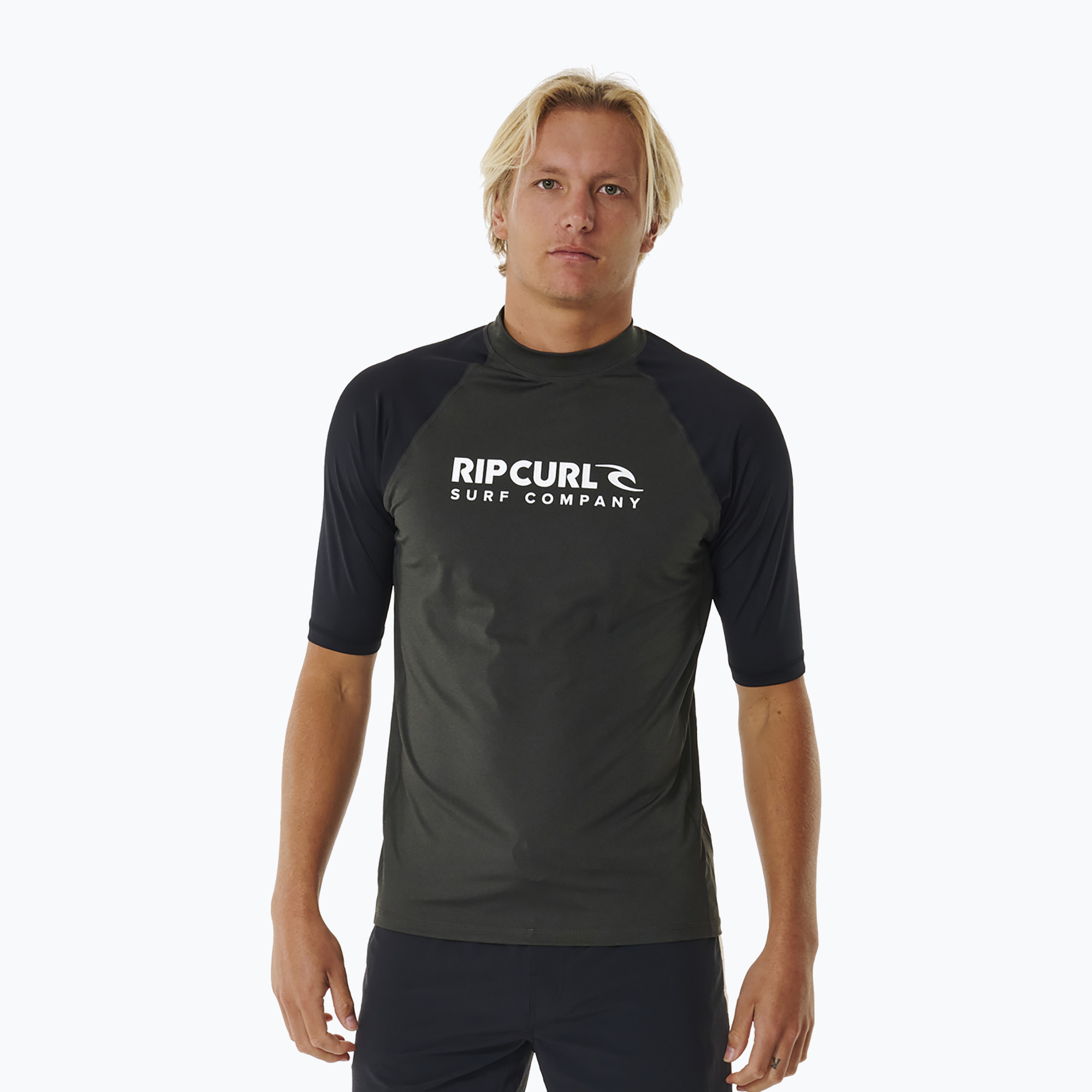 Tricou de înot pentru bărbați Rip Curl Shock UPF black marle (Shock UPF 147MRV)