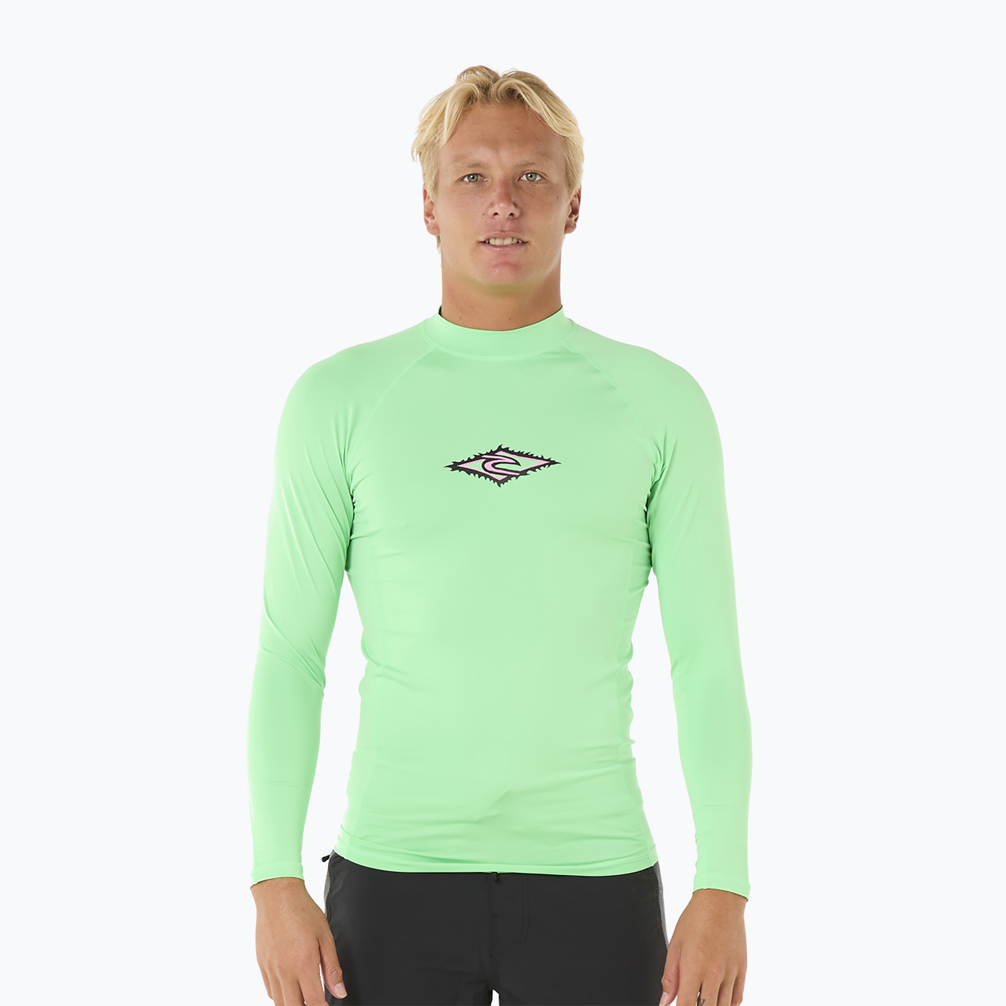 Longsleeve de înot pentru bărbați Rip Curl Raw Energy UPF Performance neon green (Raw Energy UPF Performance 15PMRV)