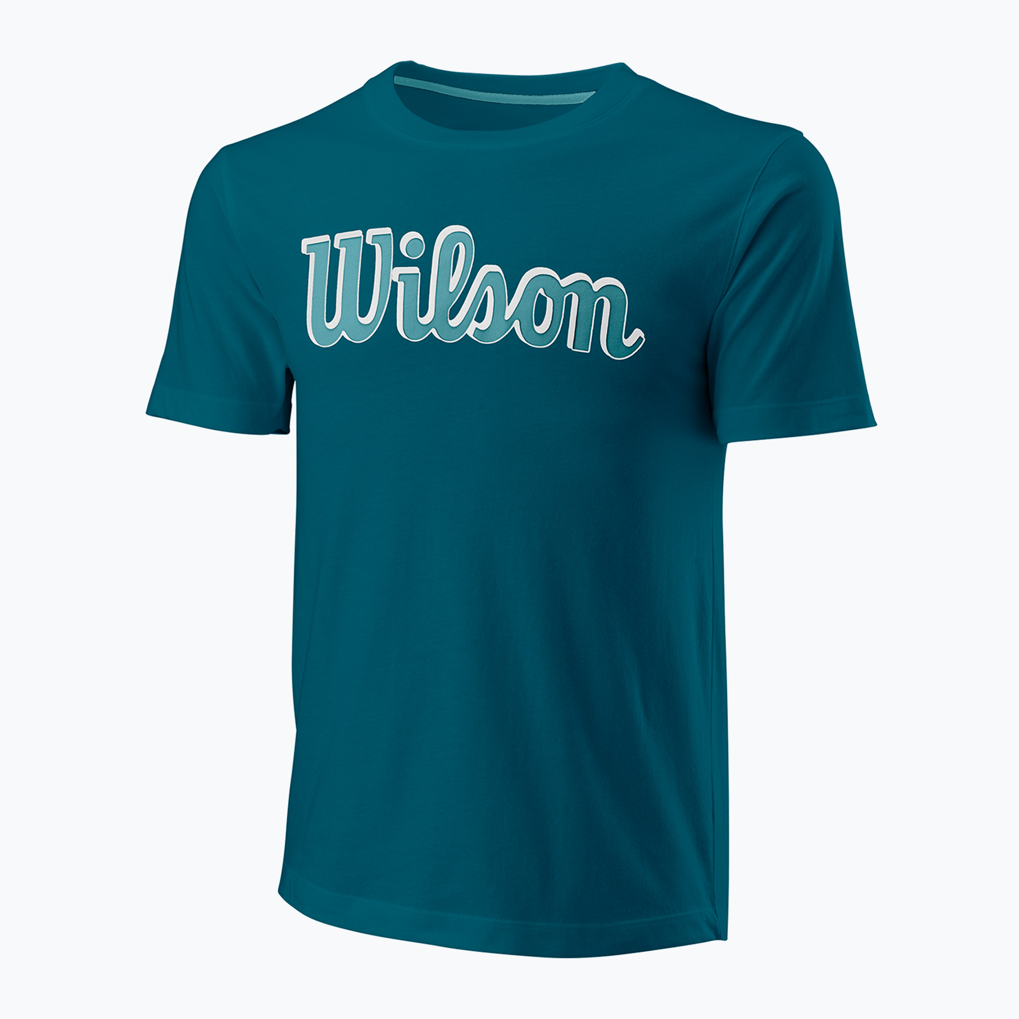 Tricou de tenis pentru bărbați Wilson Script Eco Cotton Tee blue/coral