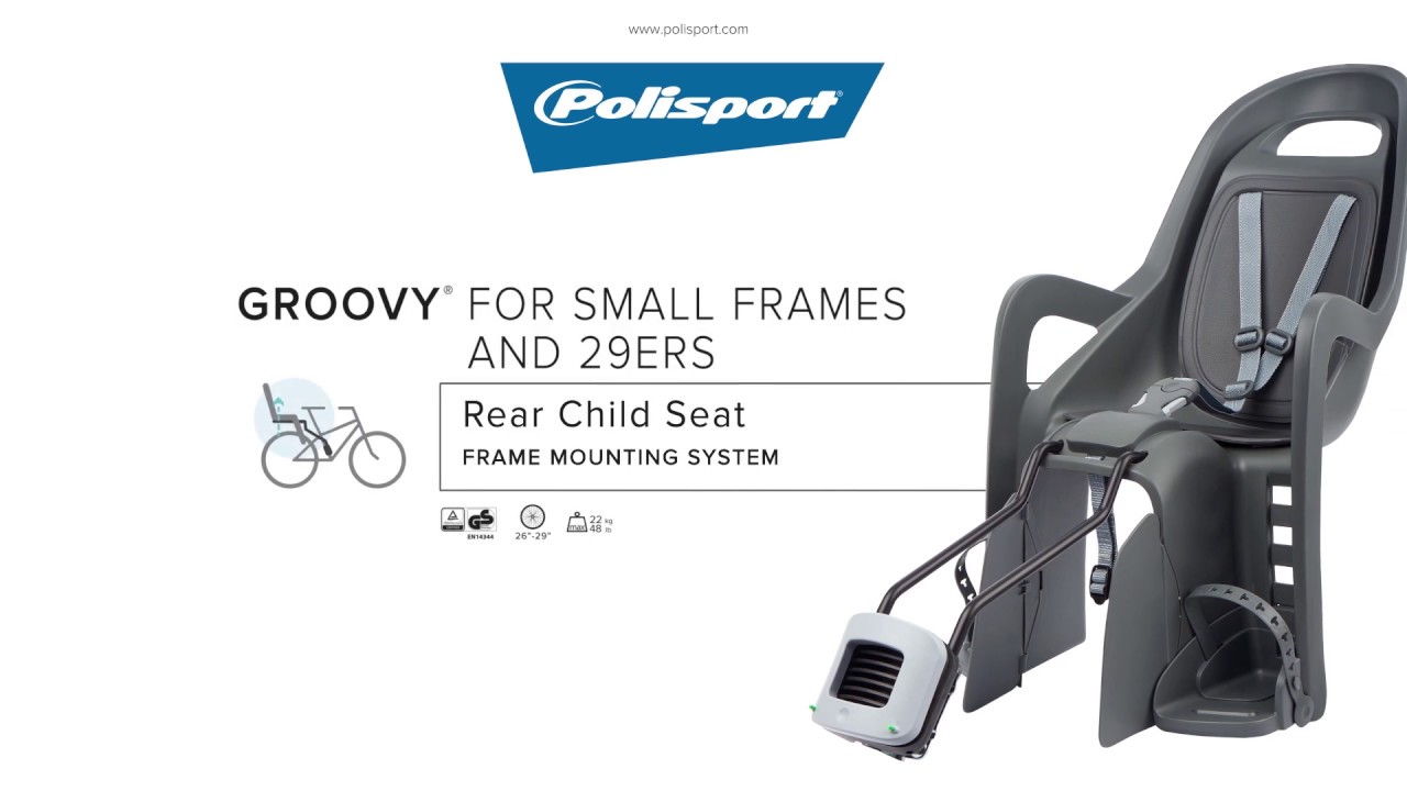 Polisport Groovy Maxi FF 29 negru/gri FO cadru spate cadru spate scaun de bicicletă 8406000011