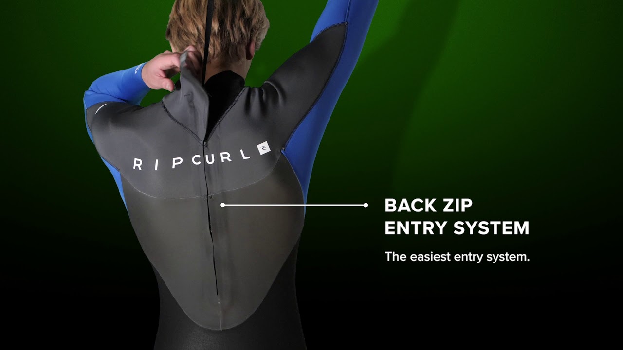 Costum de înot pentru bărbați Rip Curl Omega B/Zip M 4/3 mm GB 8088 negru-verde 138MFS