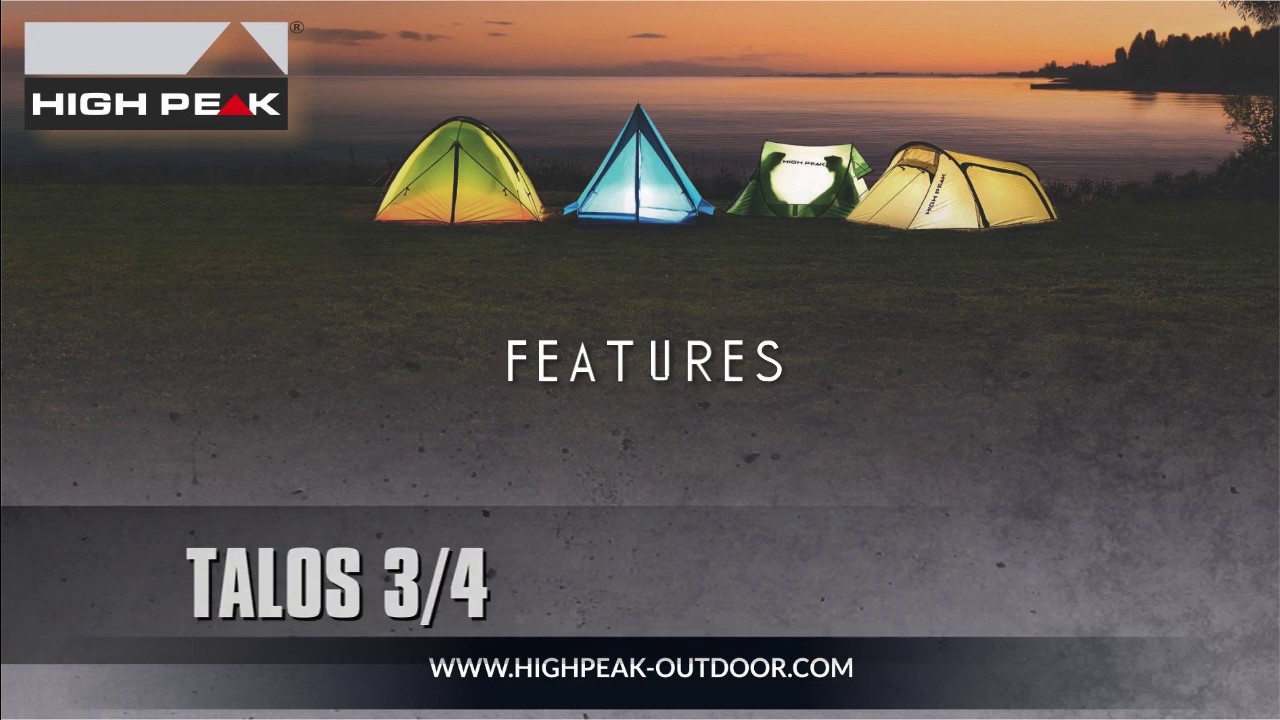 Cort de camping pentru 4 persoane High Peak Talos gri-verde 11510
