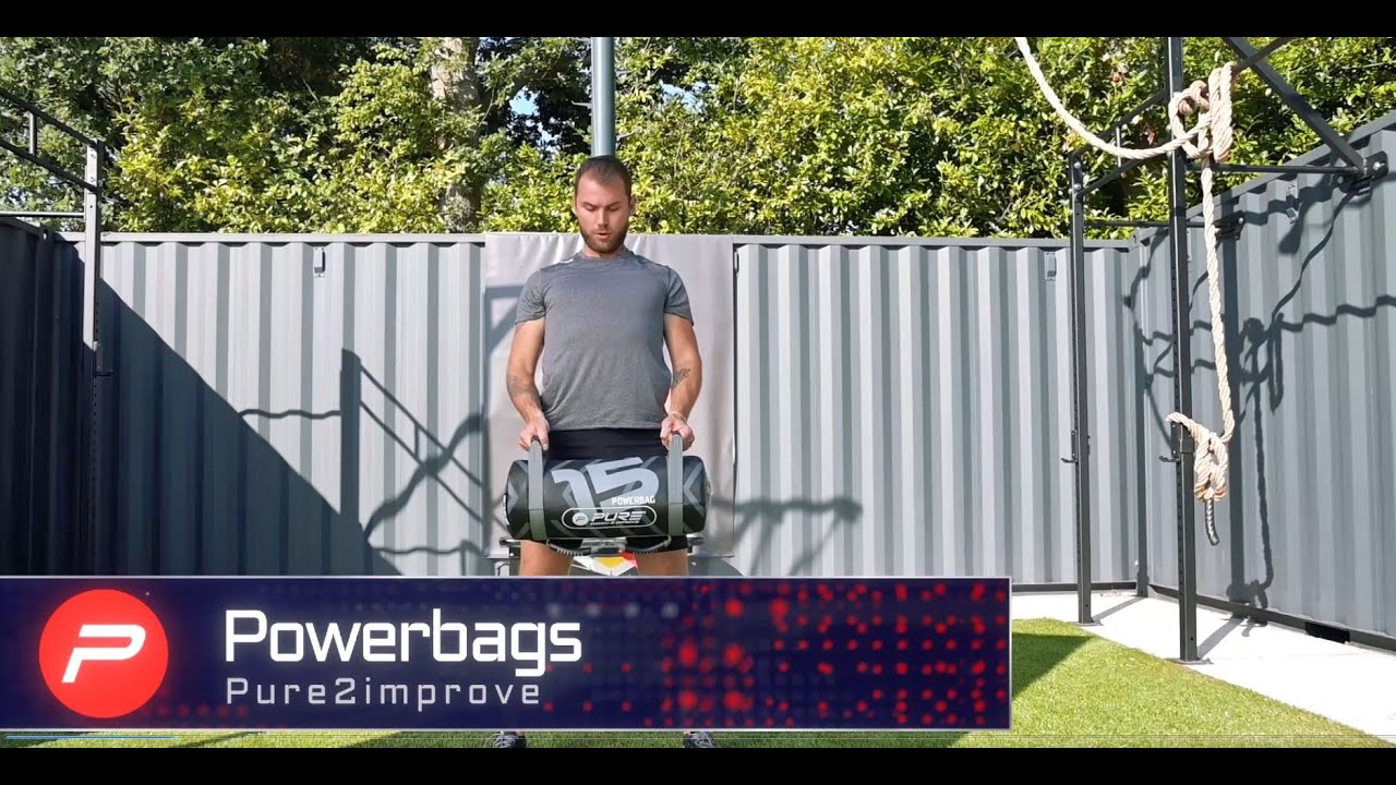 5 kg sac de antrenament Pure2Improve Power Bag negru-galben P2I201710