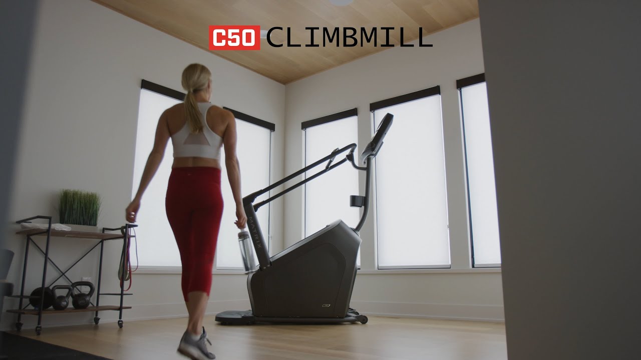 Bandă de fitness cu scări Matrix Climbmill + C50XR, negru, MX-C-50-XR-02