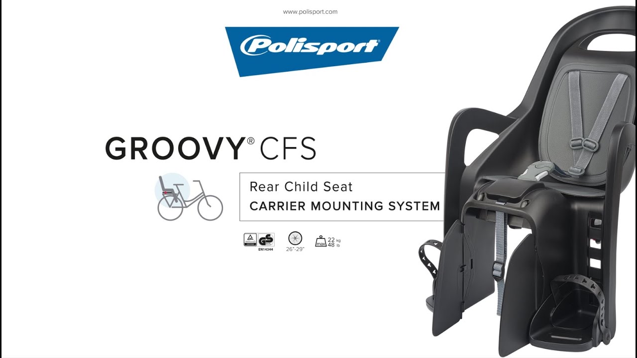 Scaun de bicicletă pentru copii POLISPORT Groovy CFS verde-gri FO 8406100015