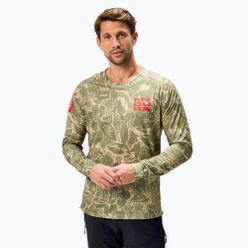 Longsleeve de ciclism pentru bărbați Endura Grid Floral Ltd tweed green