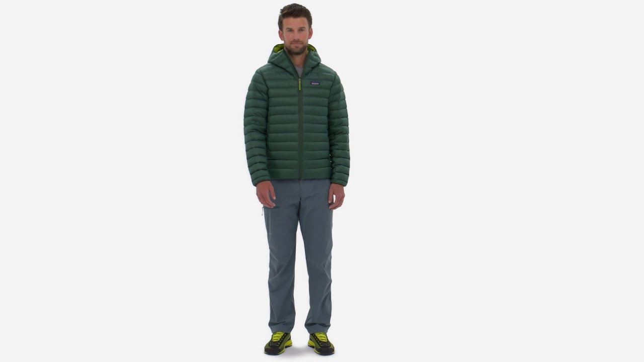 Geacă de iarnă pentru bărbați Patagonia Down Sweater Hoody basin green