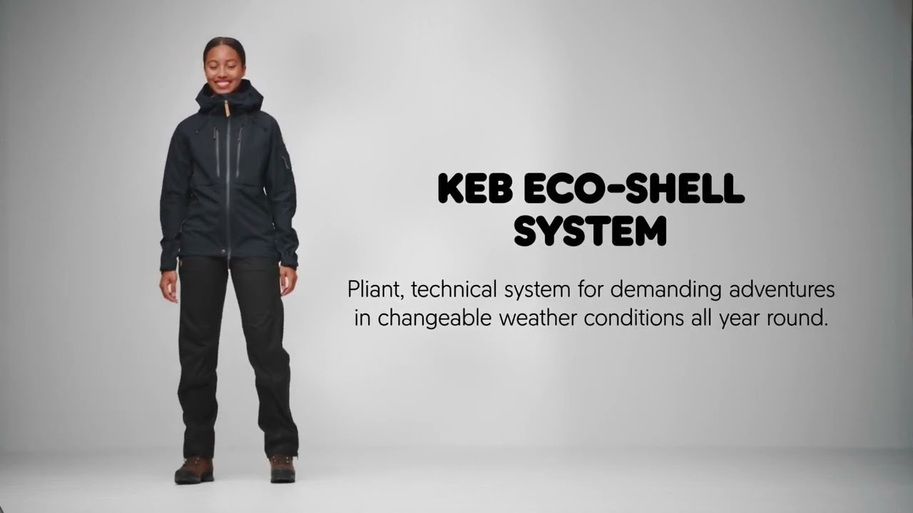 Jachetă de ploaie Fjällräven Keb Eco-Shell pentru bărbați, verde F82411