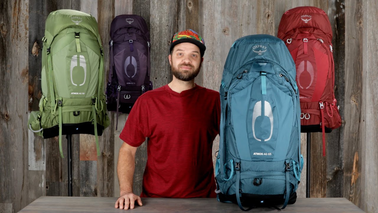 Rucsac de trekking pentru bărbați Osprey Atmos AG 65 l albastru 10004001